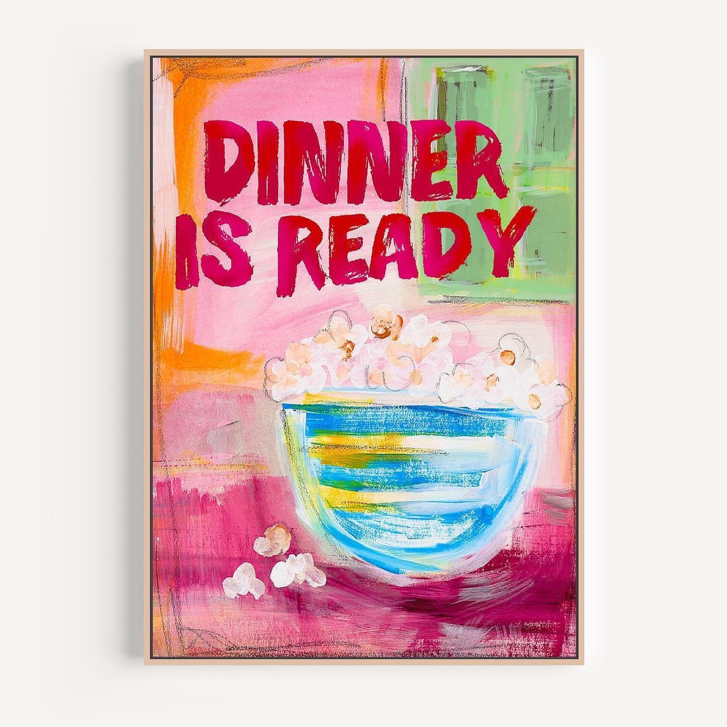 I hope all the moms get a break from being asked what&rsquo;s for dinner or making dinner today.

Title: Popcorn For Dinner
Prints for all size spaces and budgets are available in my shop. Link in bio @lindawoodsart