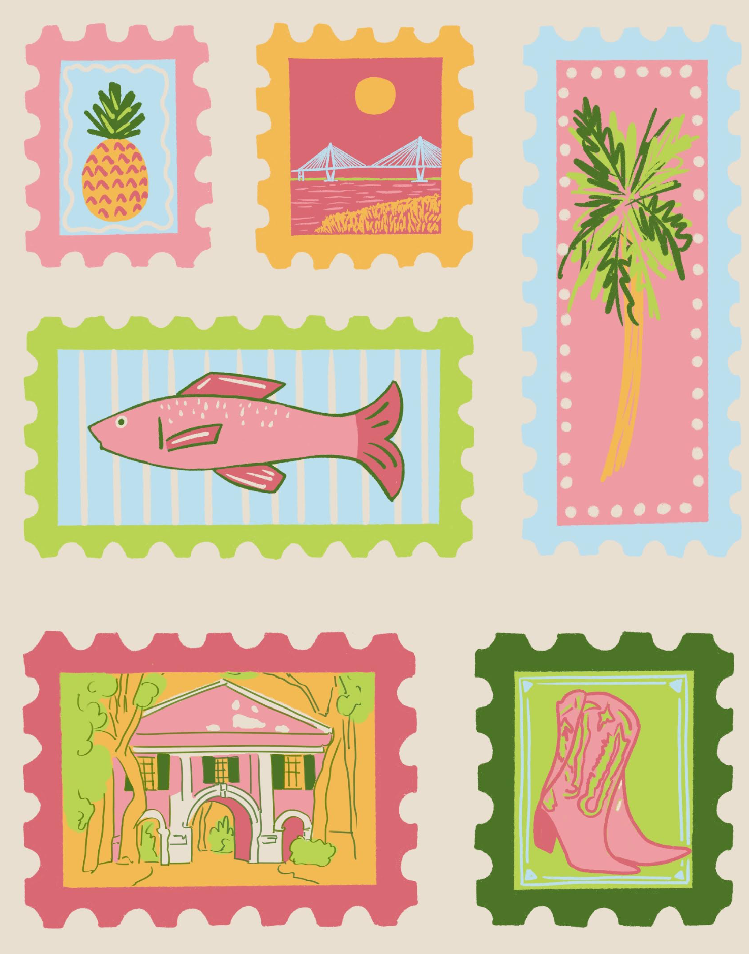 Cistern Stamp Print