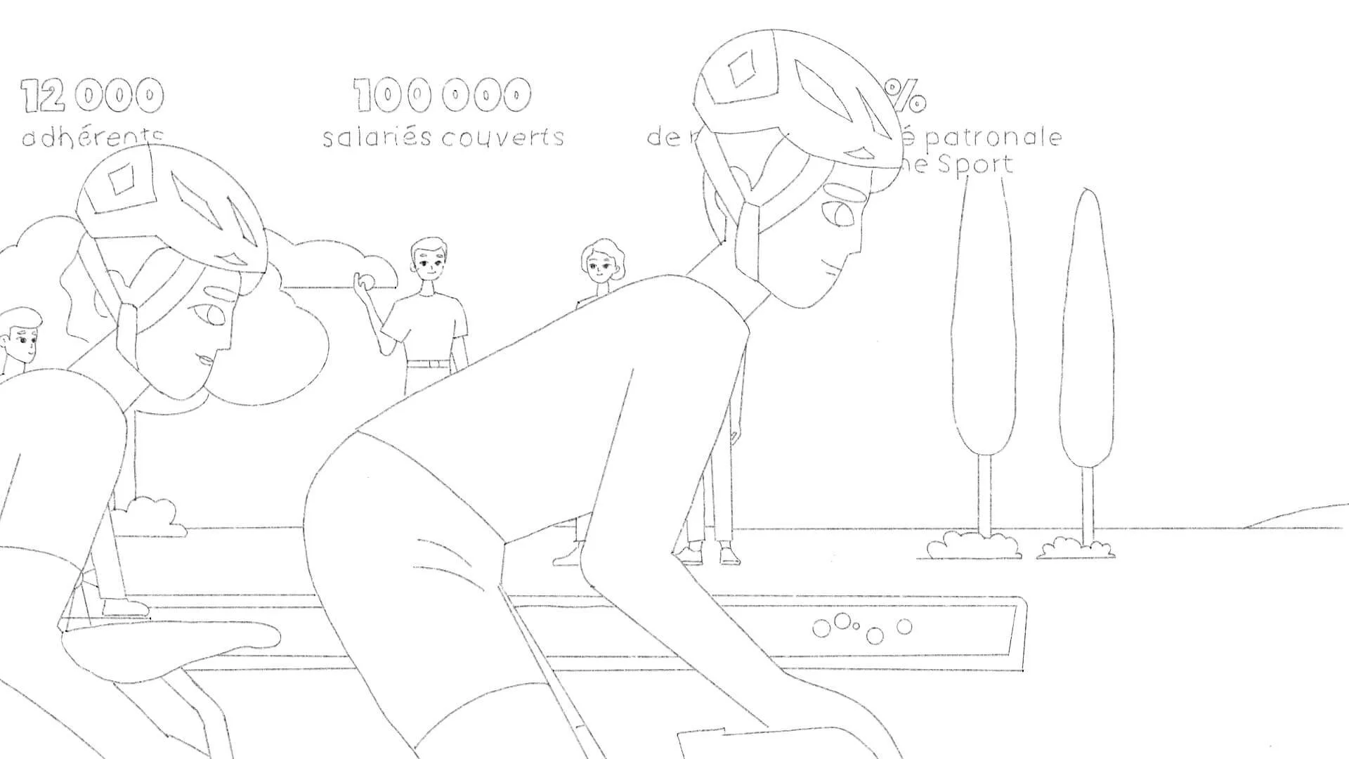 Illustration pour un storyboard d'une vidéo de marque