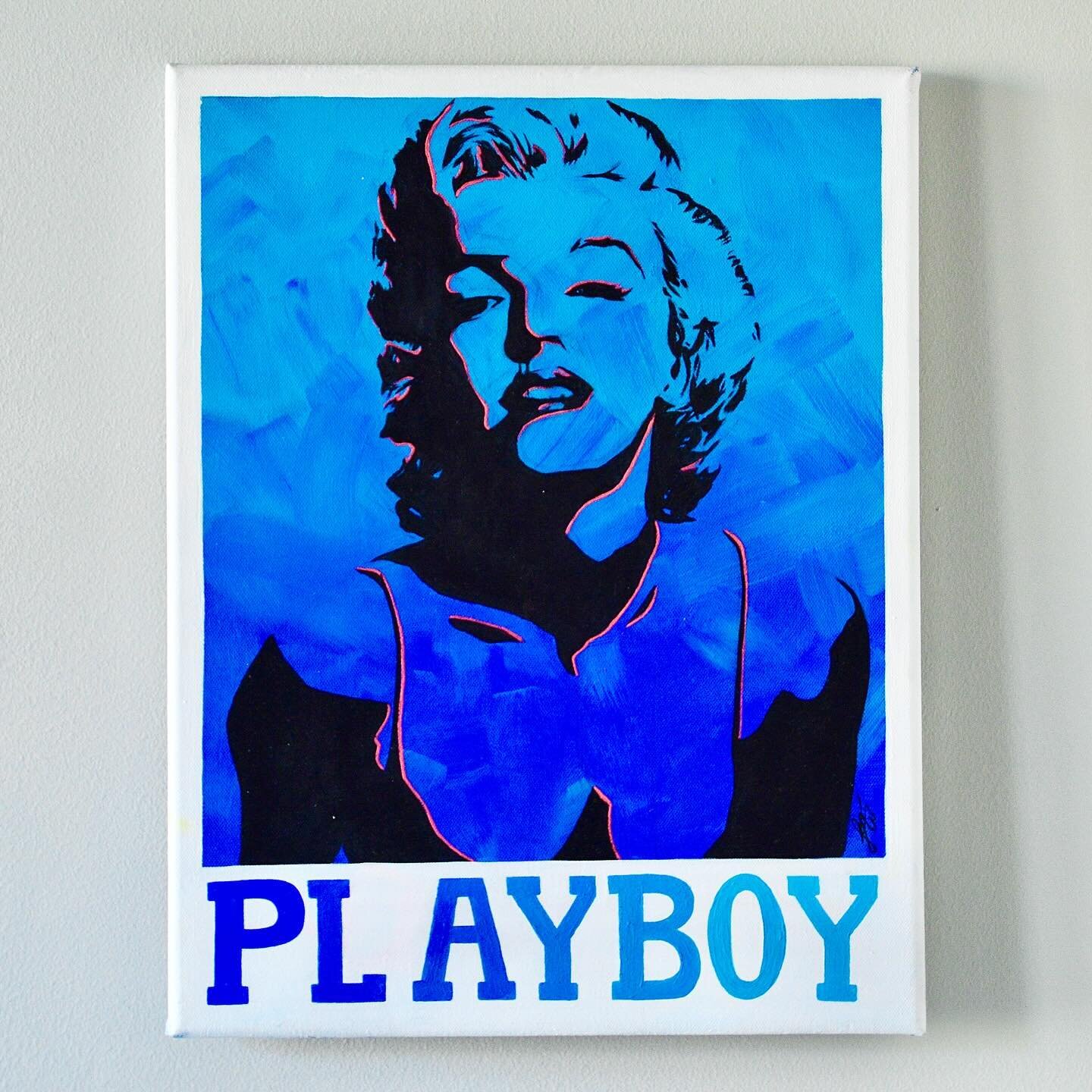 FOR SALE! It&rsquo;s time for some spring cleaning and that means parting with pieces I&rsquo;ve held onto 💙💓

&ldquo;Playboy&rdquo; 
14 x 18
Acrylic on Canvas 
$300

To purchase, you can comment, DM me, or go to my website, where you can see all o
