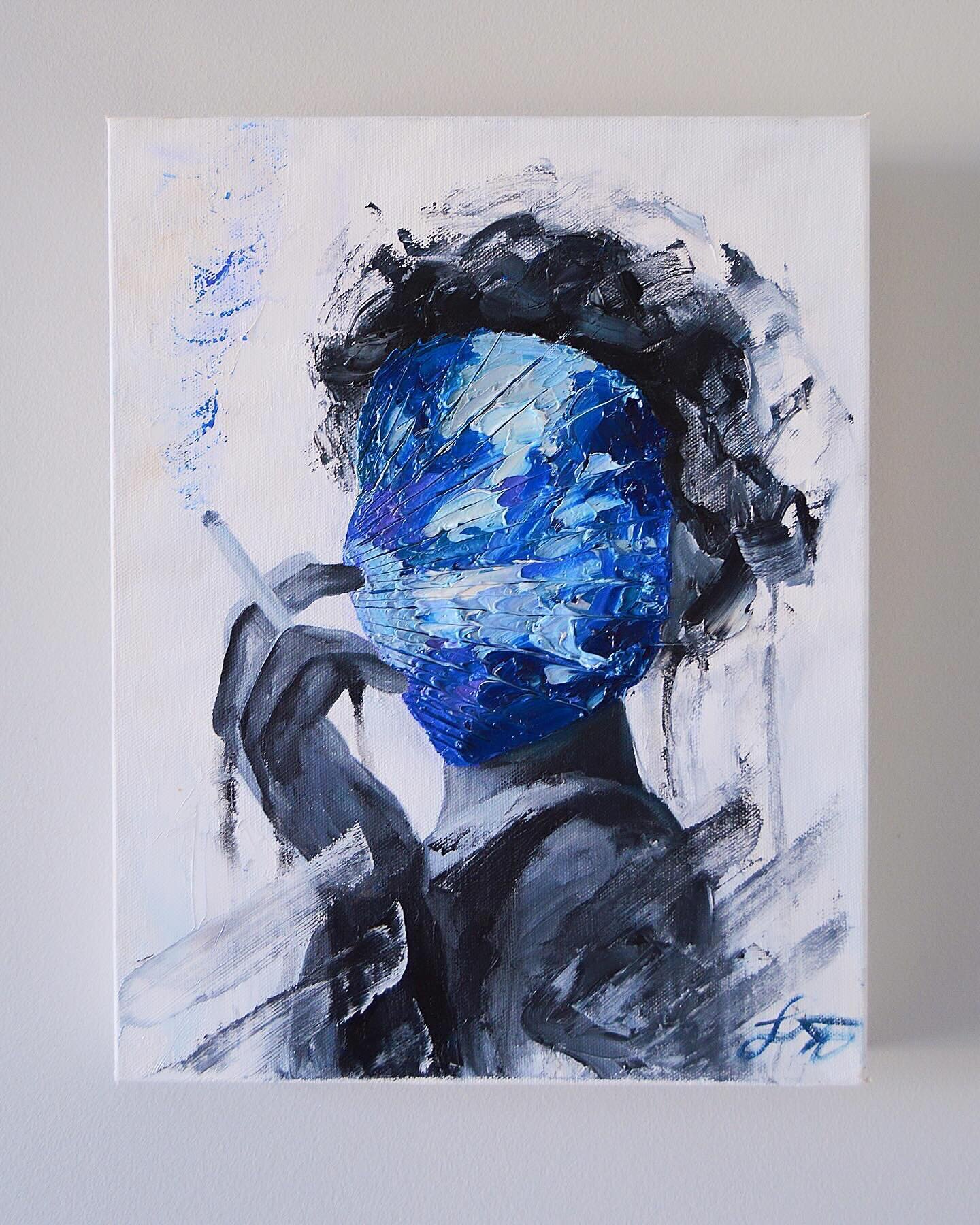 FOR SALE- &ldquo;Seeing Blue&rdquo; with some Sunday Blues 🌀💤

&ldquo;Seeing Blue&rdquo;
11 x 14
Oil on Canvas
$175
 
I&rsquo;ve found this piece has always interested people because of the 3D aspect of the layered paint. The contrast between greys