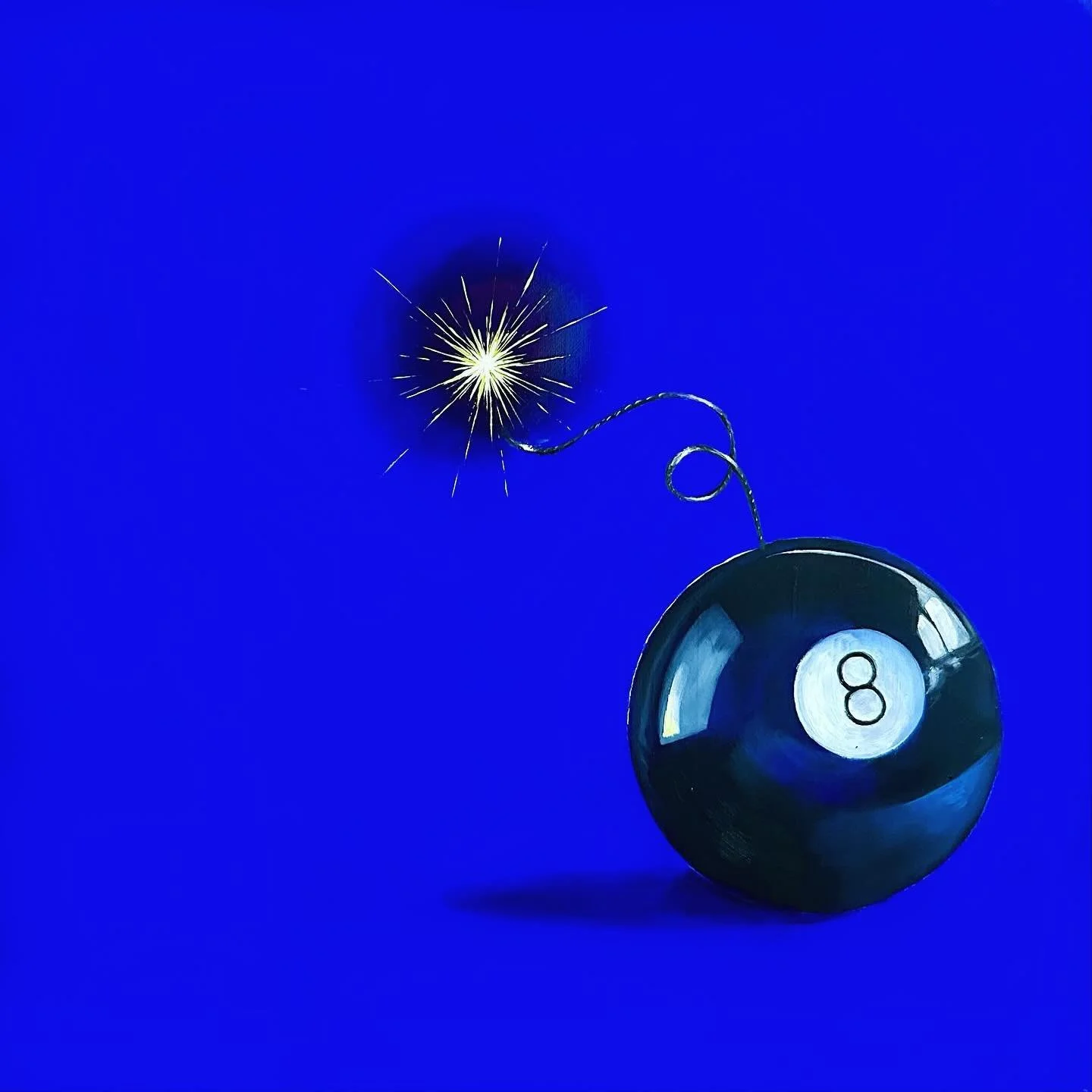 Fun lil piece I did for an open call :) 🎱💥

&ldquo;Magic 8 Ball&rdquo; 
12 x 12 x 12 
Oil on Canvas 

#art #arts #artgallery #artist #artoftheday #oilpainting #surrealism #surreal #surrealart #magic8ball #billards #poolball #painting #paint #artofi