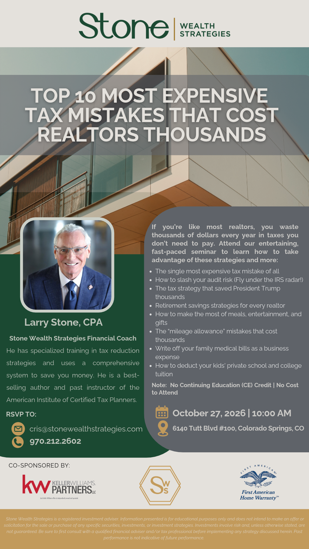 Top 10 Tax Mistakes that Cost Realtors Thousands