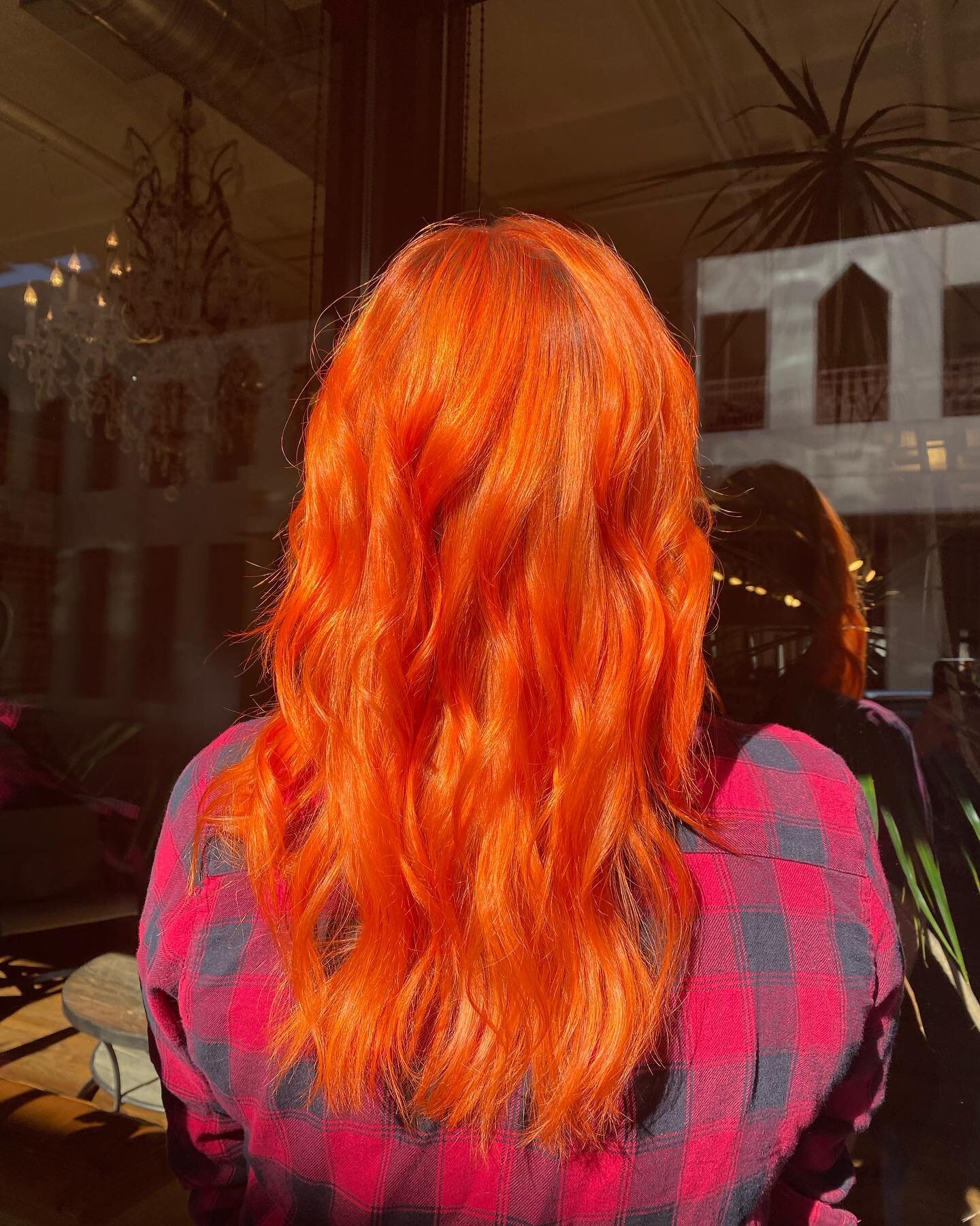I want to do orange hair all the time please 🎃 I couldn&rsquo;t resist taking the photo in direct sunlight this time 💥