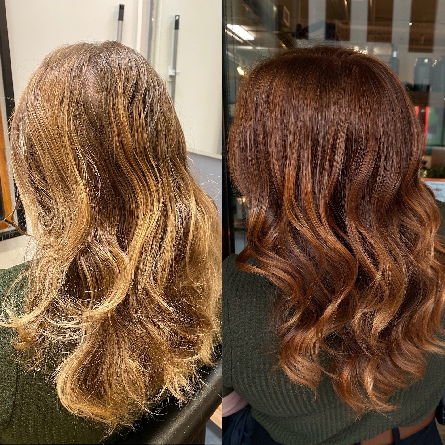 I know I&rsquo;ve mentioned it before but&hellip; I *love* when I get to take someone red for the very first time. Believe it or not I used just one formula on her whole head, knowing and embracing that it would take differently with the dimension sh