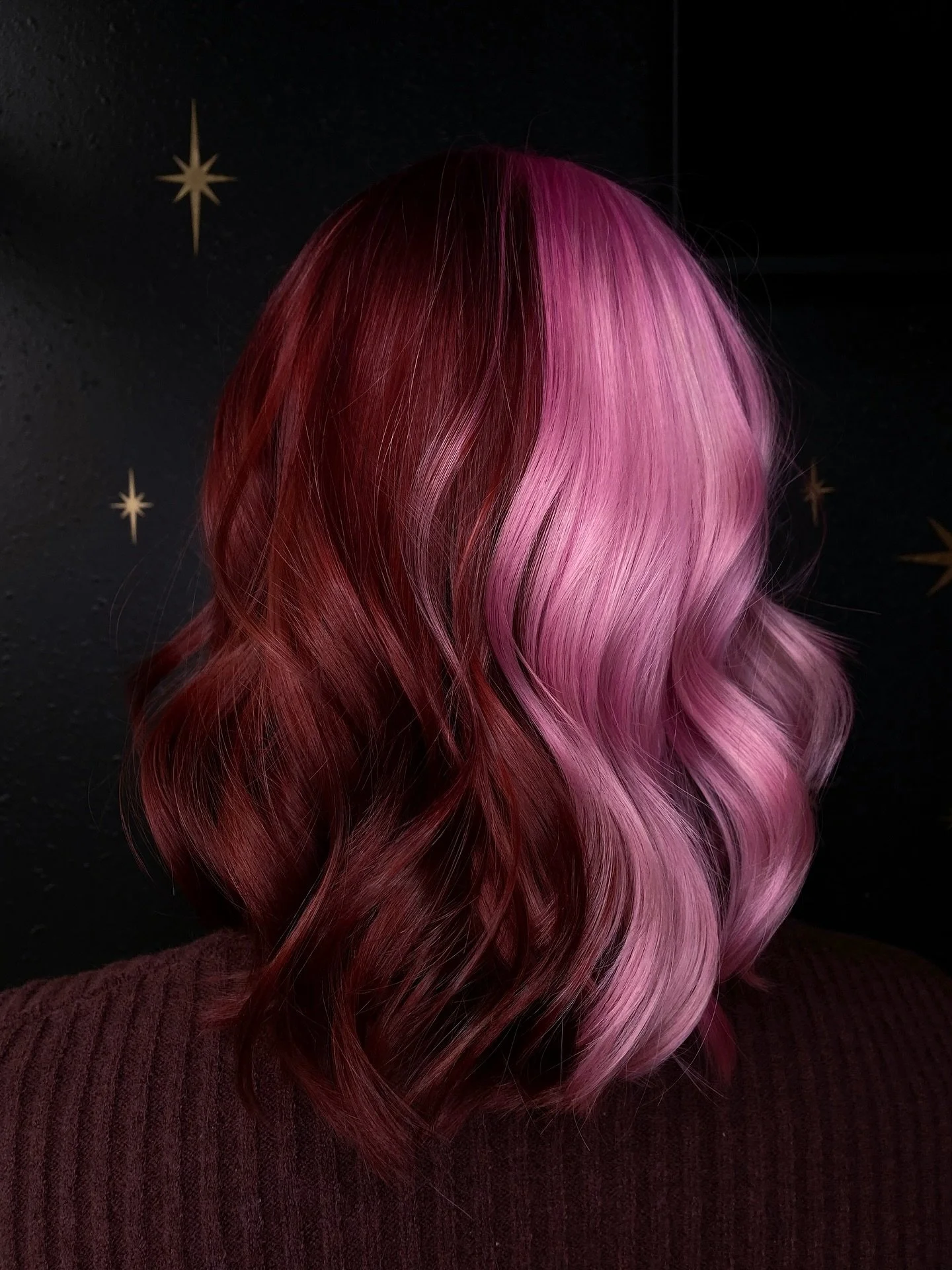 Honestly we&rsquo;re just always having some fun with this split color, making little changes here and there. I love making small but impactful changes for my regulars to keep it fun. Today we swapped out the copper for a deeper red and I&rsquo;m lov