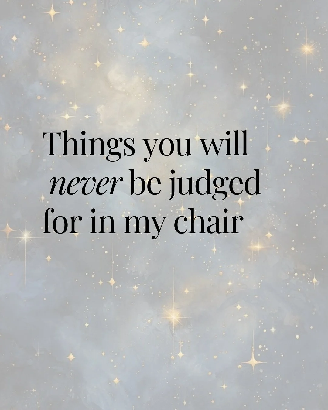 I started making this list and it really just kept growing. The list is probably actually a lot longer than this. Just be nice and come as you are.