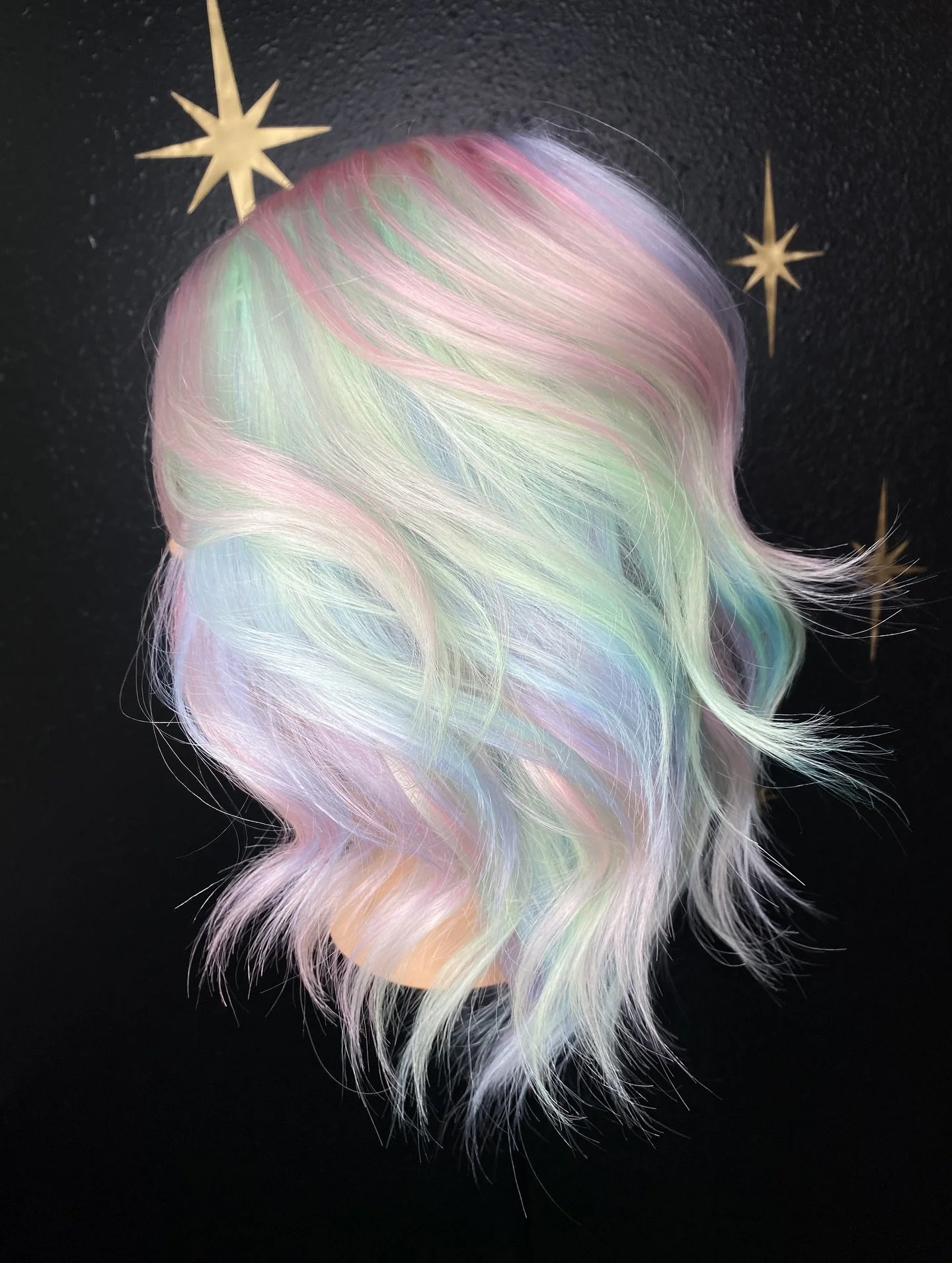 Iridescent pastels straight from a dream ☁️

Same technique as the pastel rainbow I recently posted, different vibe and approach. I cut the pastels with clear to be extra light&mdash; but they&rsquo;re still not patchy and hollow looking! @chromadadd