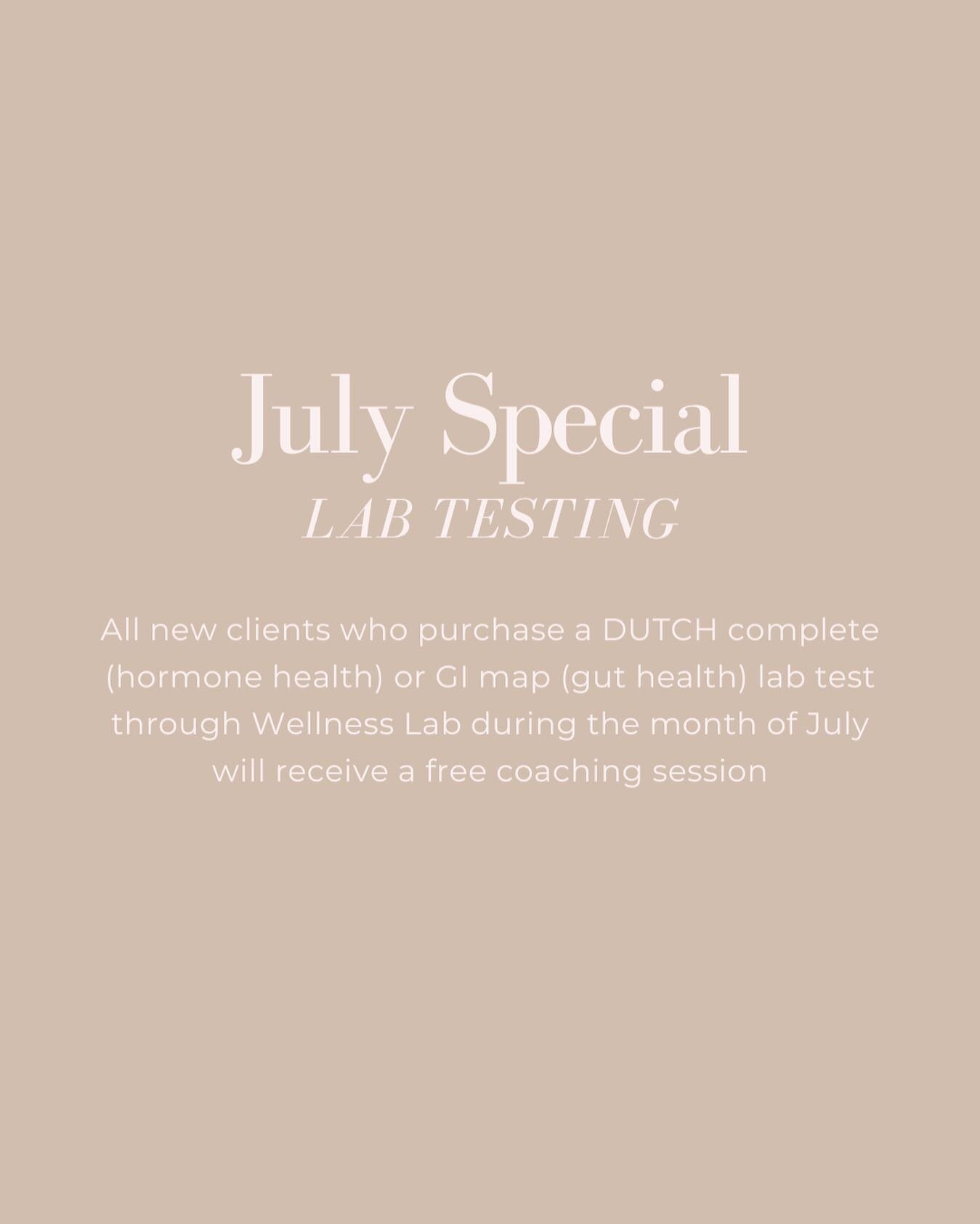 There&rsquo;s still 1 week left to take advantage of the July special! 

If you&rsquo;ve been experiencing:
&bull; painful periods
&bull; brain fog / trouble concentrating
&bull; mood swings, anxiety, depression
&bull; bloating / sensitive to a # of 
