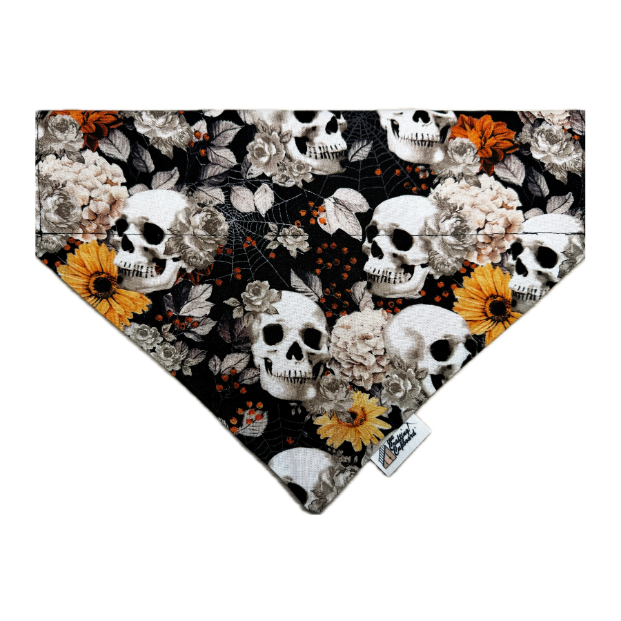 Floral Skulls Pet Collar Bandana
