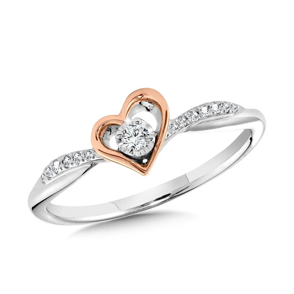 Rose Gold Diamond Promise Ring