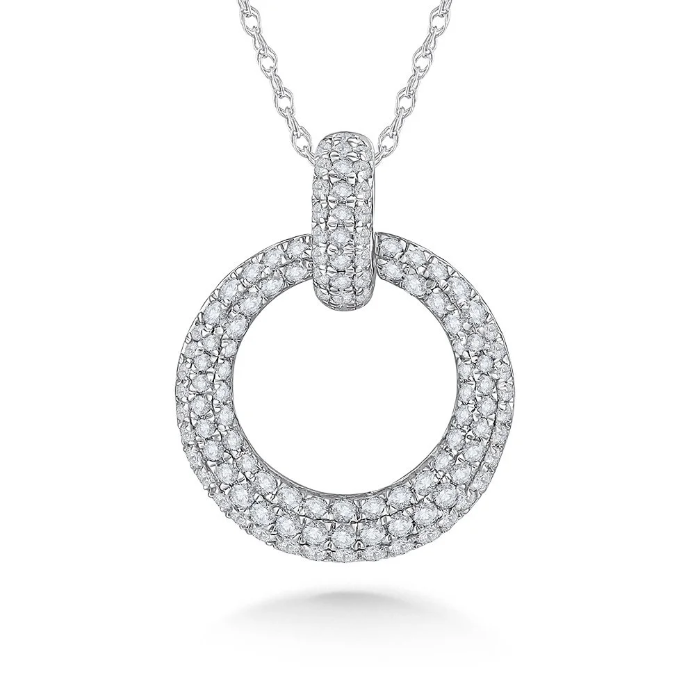 Pave Diamond Pendant Necklace