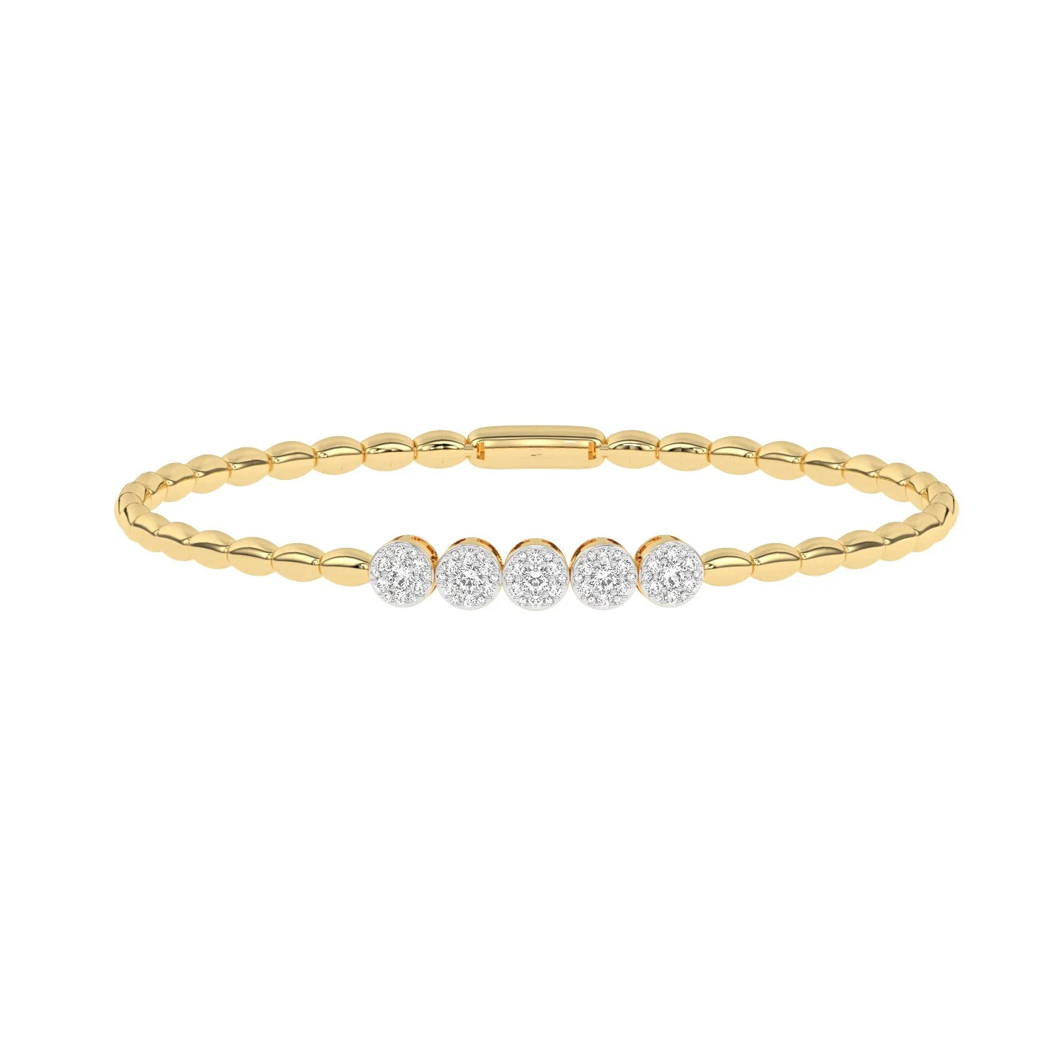 Flexi Diamond Beaded Bangle