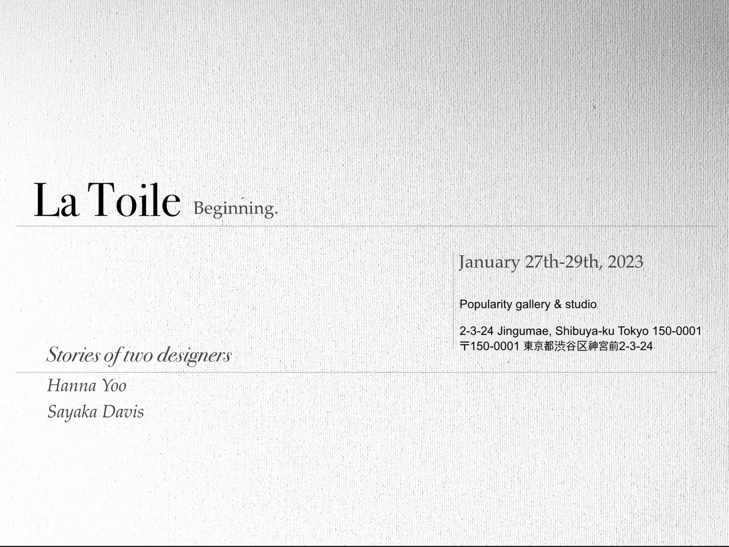 LA TOILE