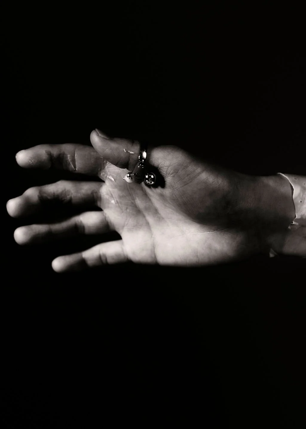  ‘What is in you hand’, Bonam’s Hand with BDay Ring, 2026, photography by Tessa Belle Dillman 