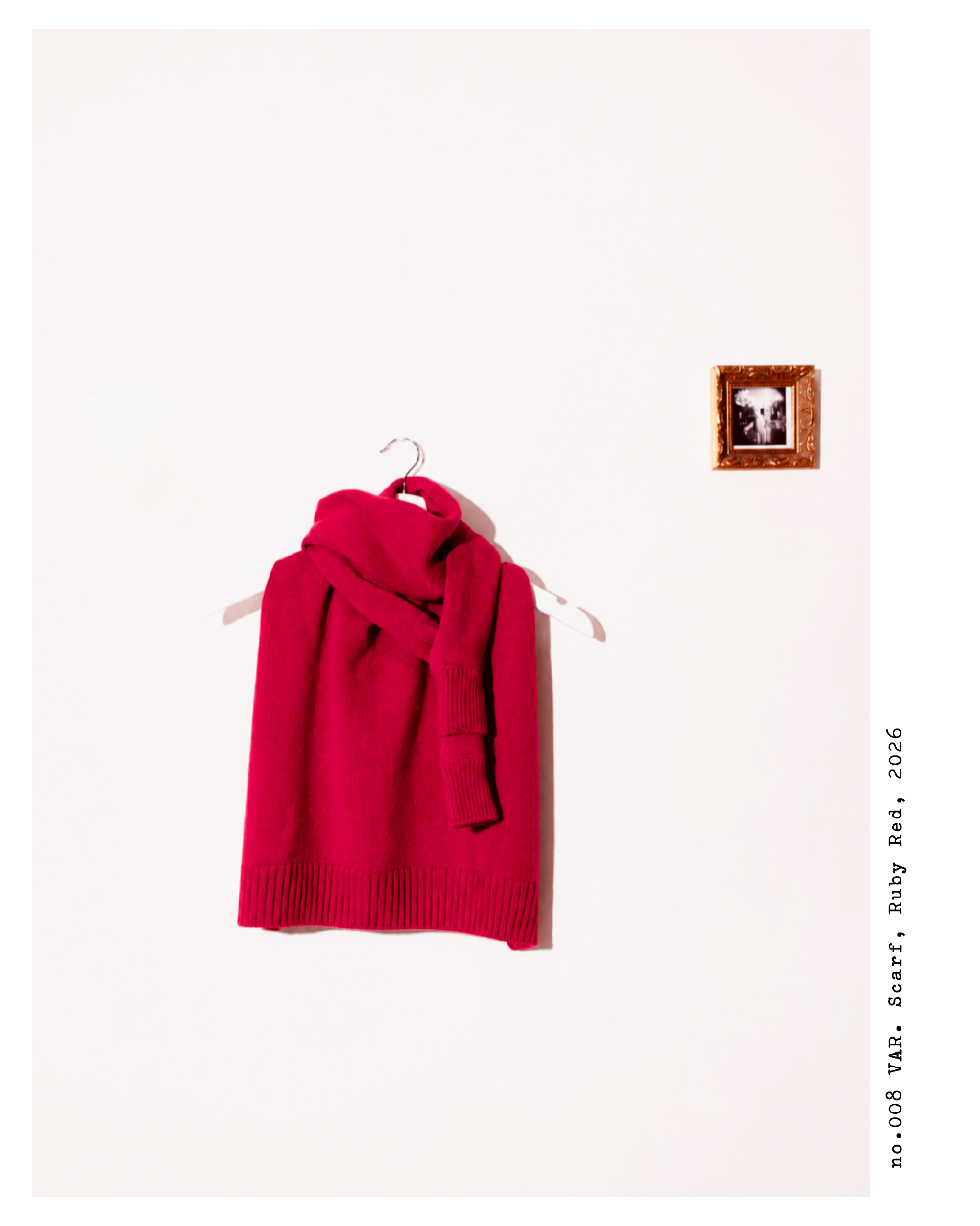 no.008 VAR S._Transformed Scarf_Ruby Red