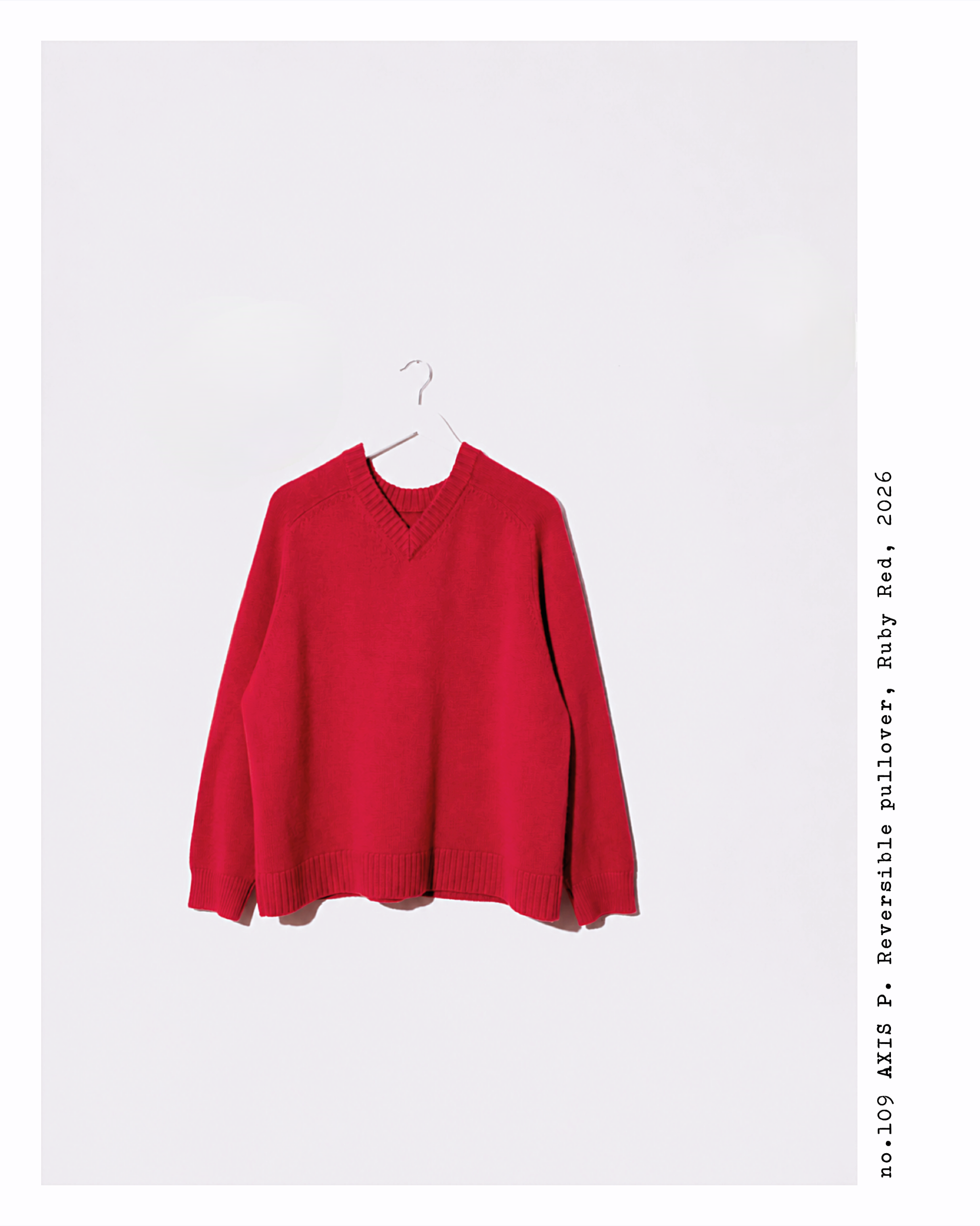no.109 AXIS P. Reversible Pullover_Ruby Red