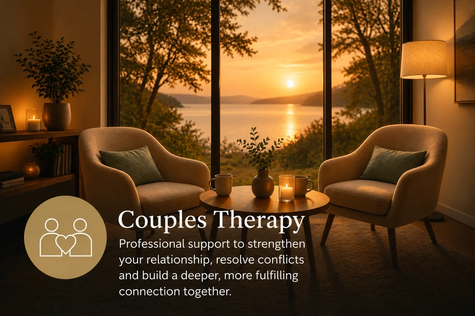 Online couples therapy helping partners improve communication, trust and connection.
