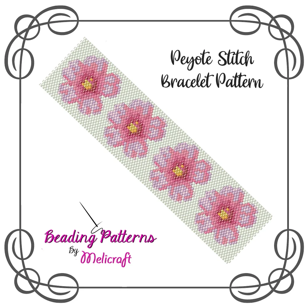 Cherry Bead Pattern Cherry Blossom Peyote Bracelet Pattern Odd