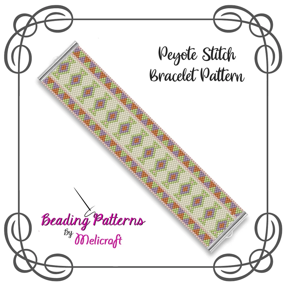 Hope 2020 003 Peyote Bracelet Pattern Odd Count Peyote Stitch