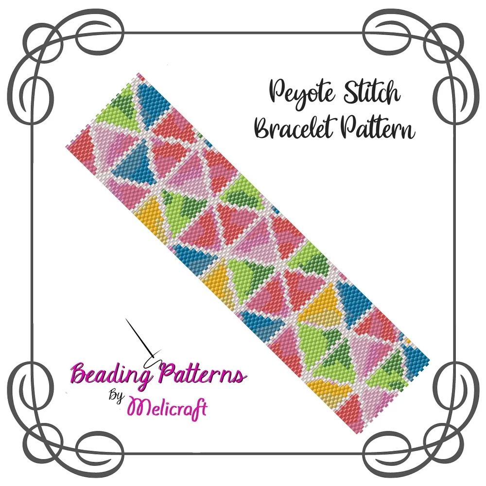 Ginangles Peyote Bracelet Pattern Odd Count Peyote Stitch Chart Using  Miyuki Delicas! — Melicraft