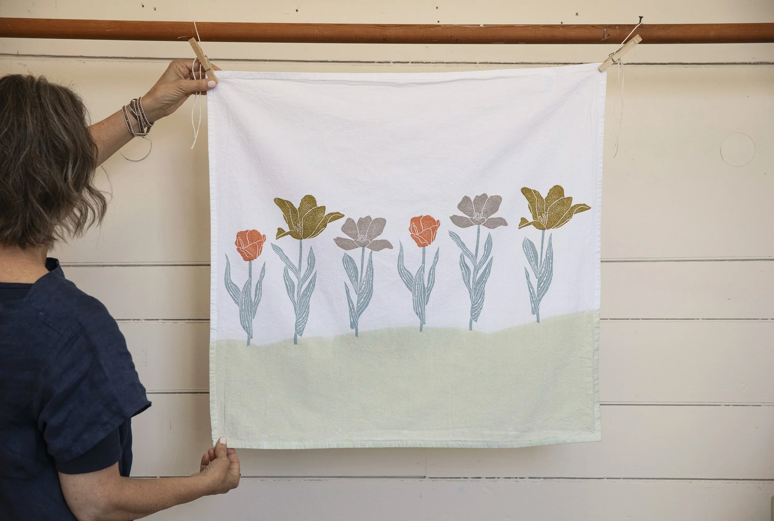 Dyeing the Landscape: Fiber-Reactive Dyes for Hand-Printed Tea Towels