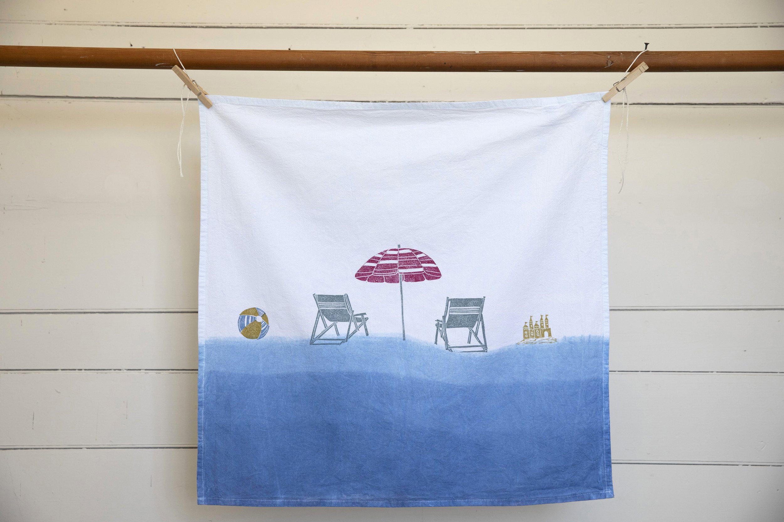 Beach Block Printing: A Hidden Barcode Message That Says ‘Seas the Day’