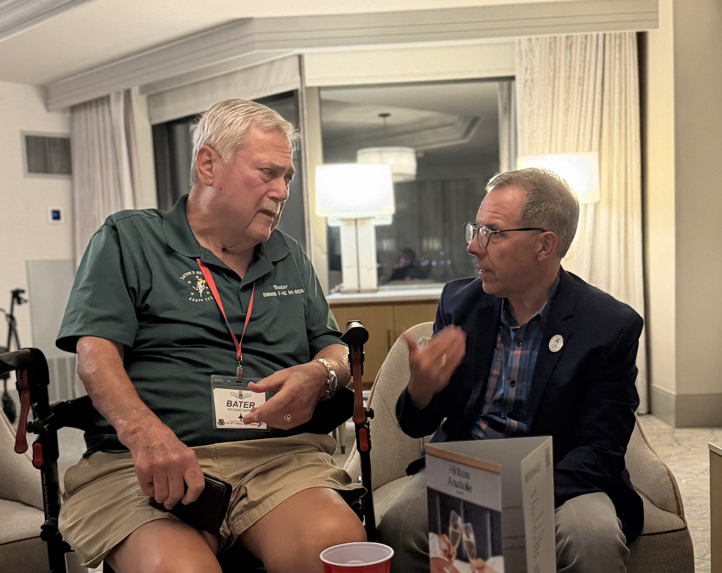 With Vietnam War F-4 WSO, 3x DFC recipient,  and POW Richard Bates