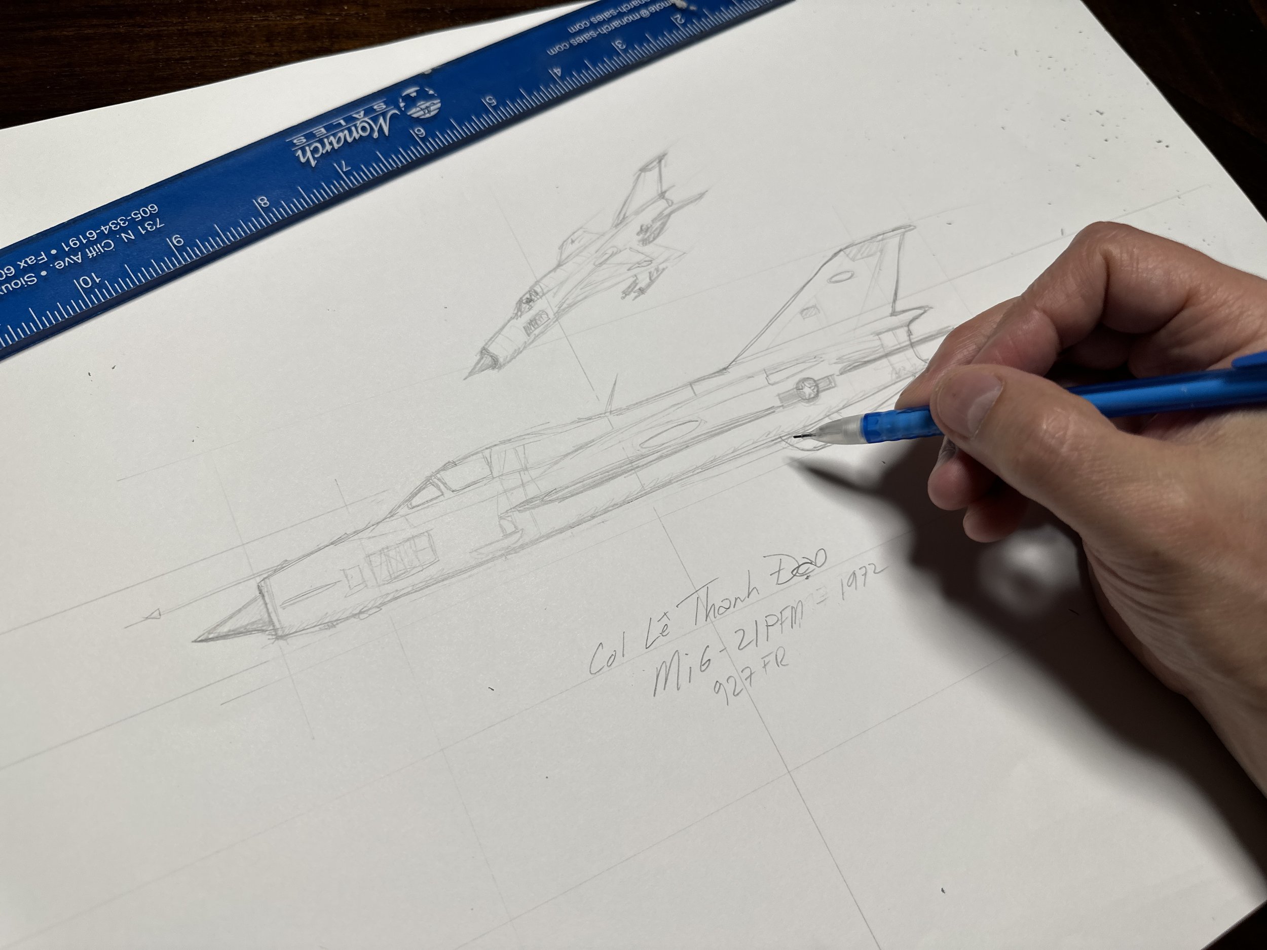 Another drawing of a (former) North Vietnamese MiG-21.  More on this later.