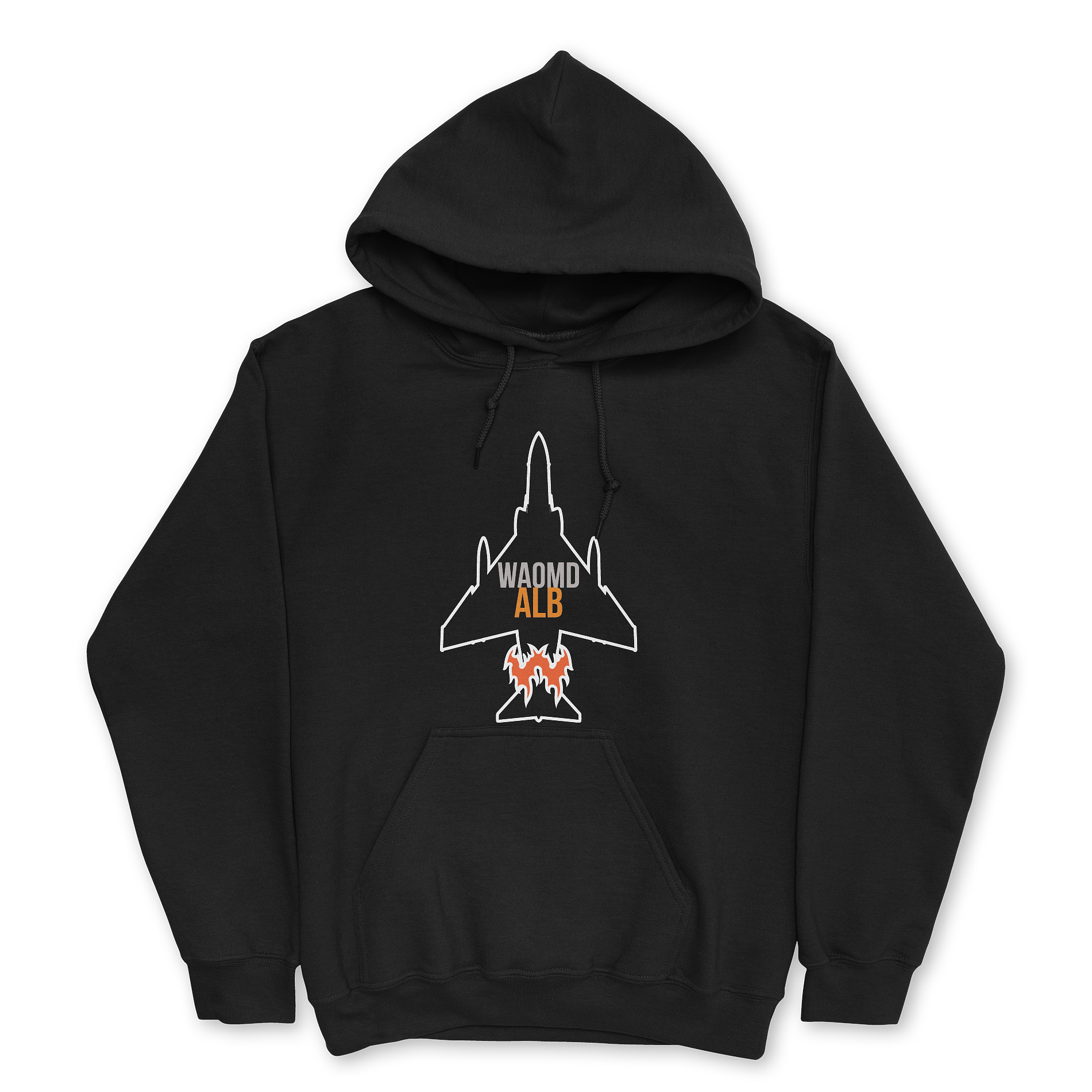 Black Hoodie featuring the "When An Old Man Dies A Library Burns" F-4 Phantom