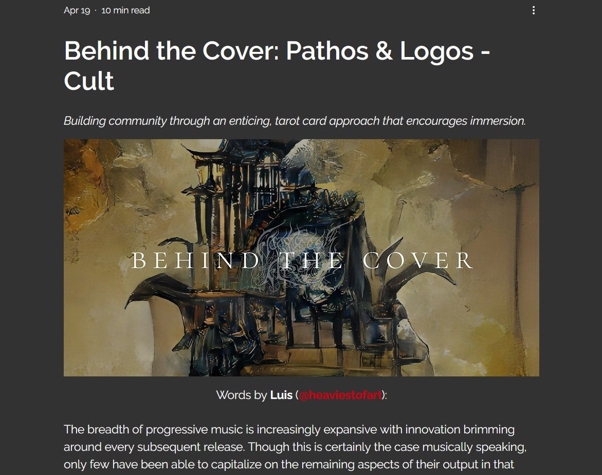 CULT artwork debuts on Heaviest of Art.