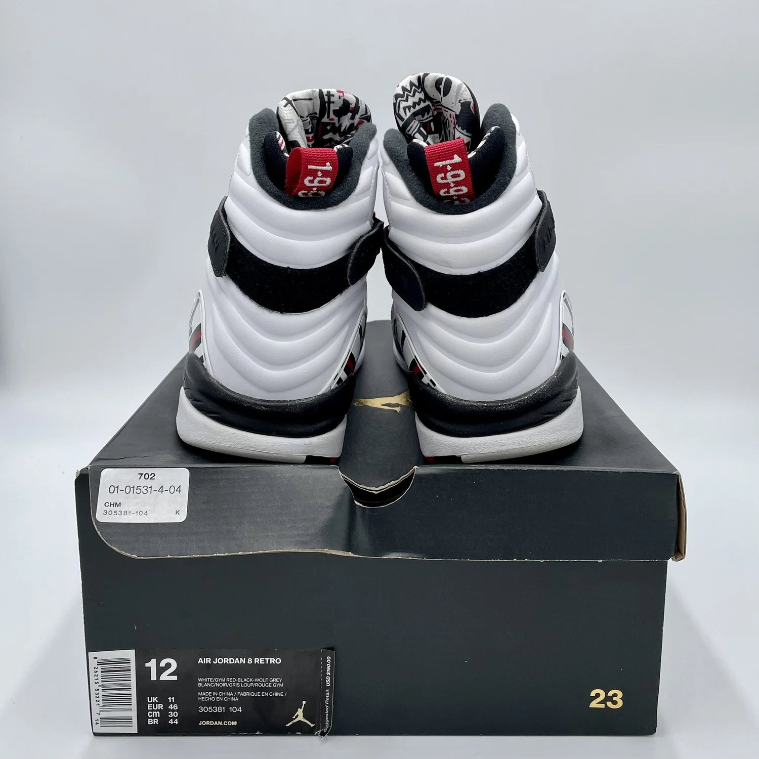 Air Jordan 8 ブラック/レッド/ホワイト エア ジョーダン 8 NIKE AIR JORDAN RETRO ナイキ レトロ メンズ