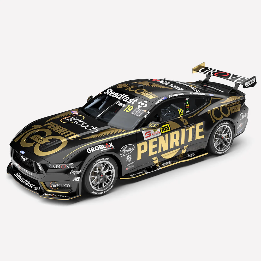**PRE-ORDER** 1:18 SCALE FORD MUSTANG GT 2026 PENRITE RACING CHRISTCHURCH SUPER 440 RACE 12/13 WINNER MATTHEW PAYNE