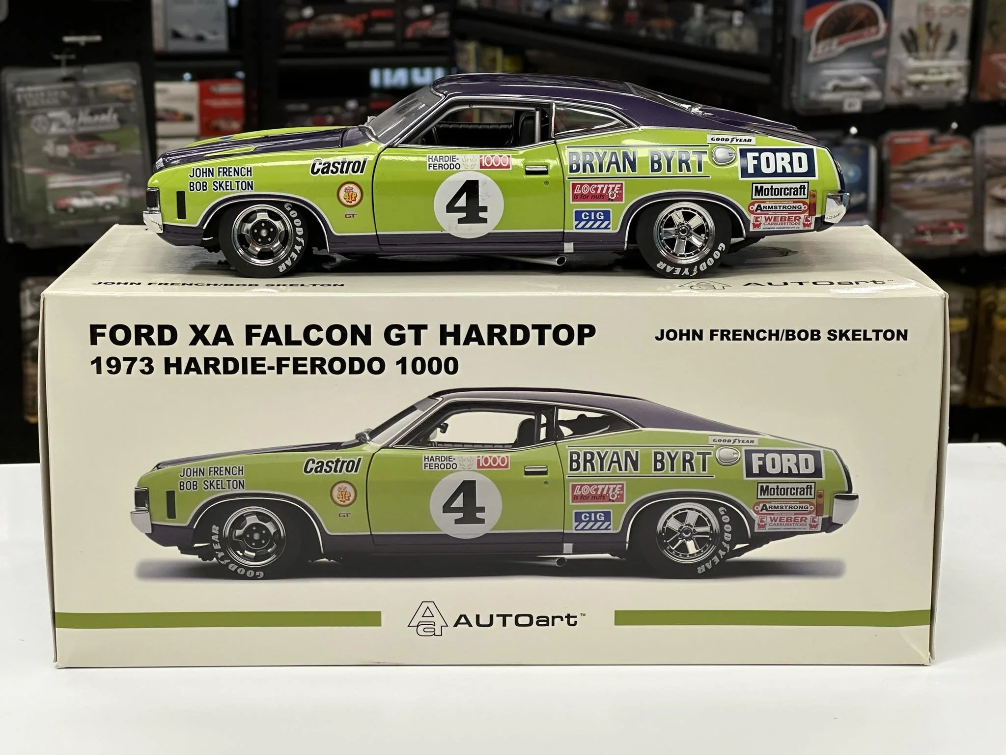 1:18 SCALE FORD XA FALCON GT HARDTOP 1973 BATHURST FRENCH/SKELTON