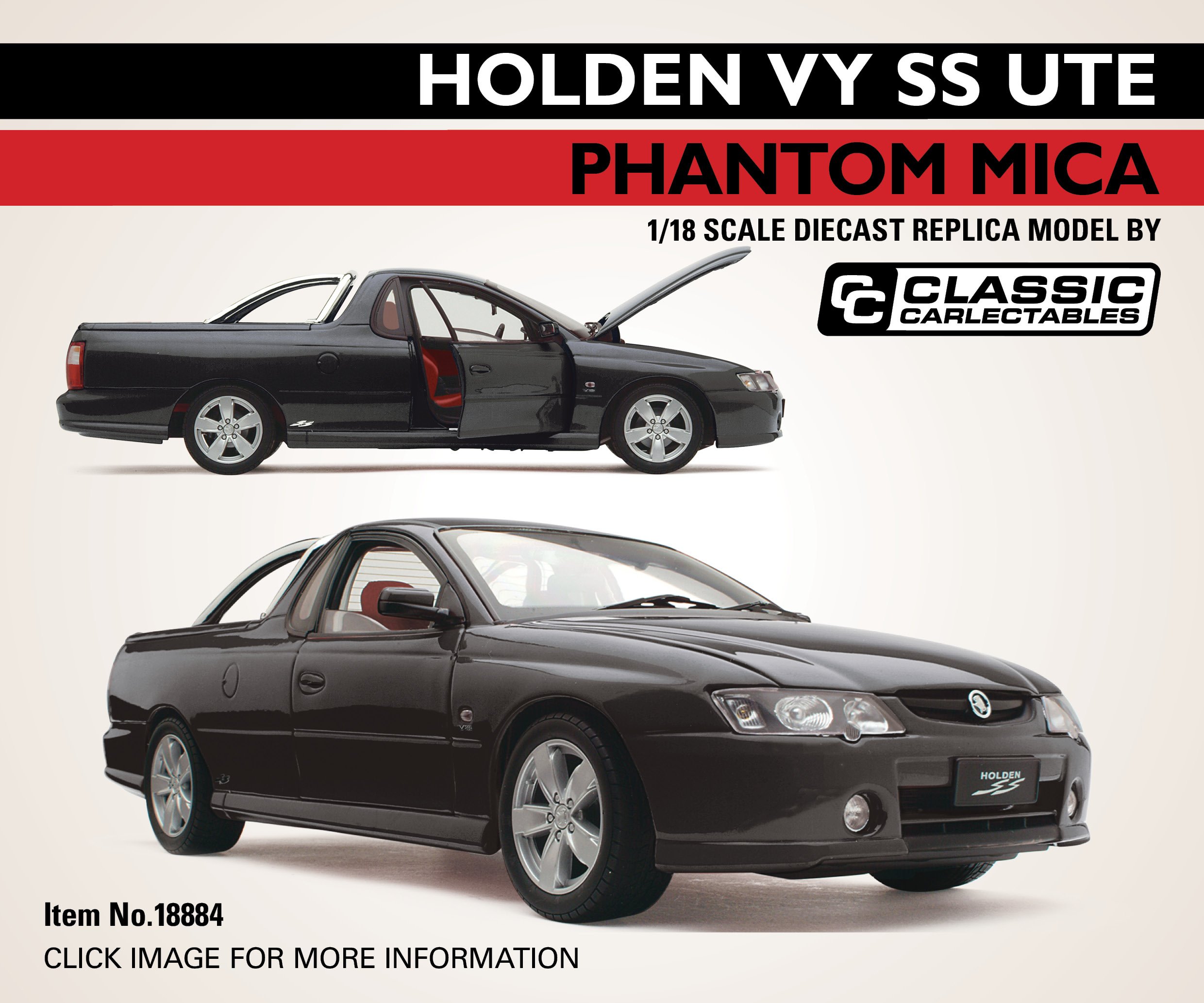 **PRE-ORDER** 1:18 SCALE HOLDEN VY SS UTE PHANTOM MICA