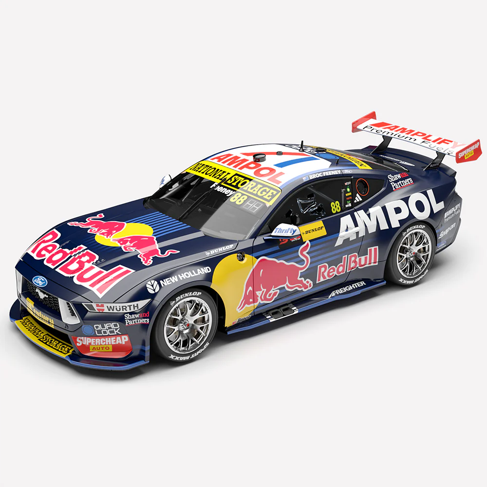 **PRE-ORDER** 1:18 SCALE FORD MUSTANG GT 2026 RED BULL AMPOL RACING SYDNEY 500 RACE 1 WINNER BROC FEENEY
