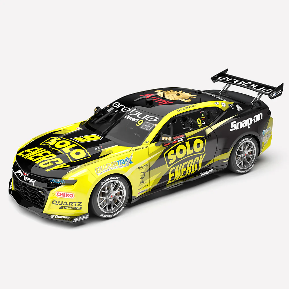 **PRE-ORDER** 1:18 SCALE CHEVROLET ZL1 CAMARO 2026 EREBUS MOTORSPORT SOLO ENERGY MELBOURNE SUPERSPRINT JOBE STEWART