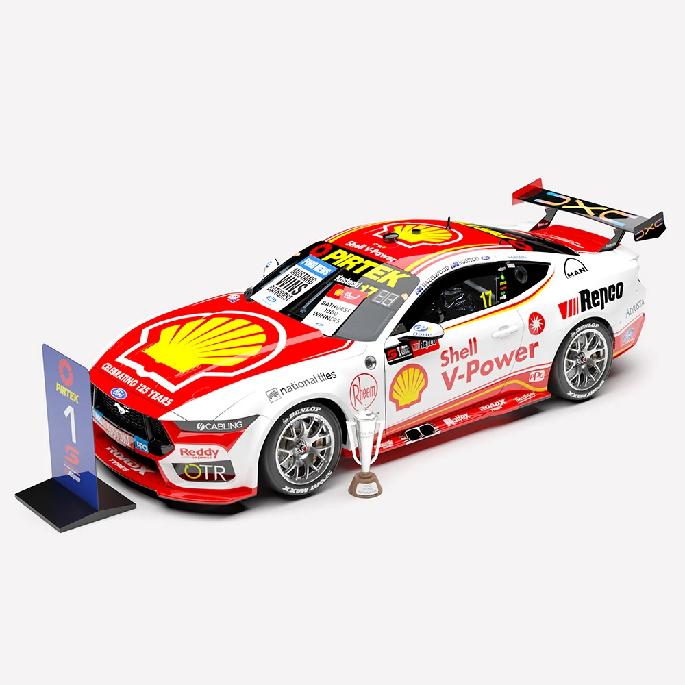 **PRE-ORDER** 1:18 SCALE FORD MUSTANG GT 2026 SHELL V-POWER BATHURST 1000 WINNER KOSTECKI/HAZELWOOD