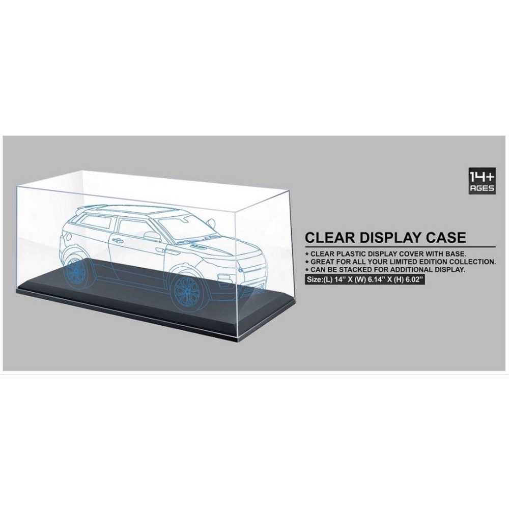 1:18 SCALE DISPLAY CASE WITH BLACK BASE