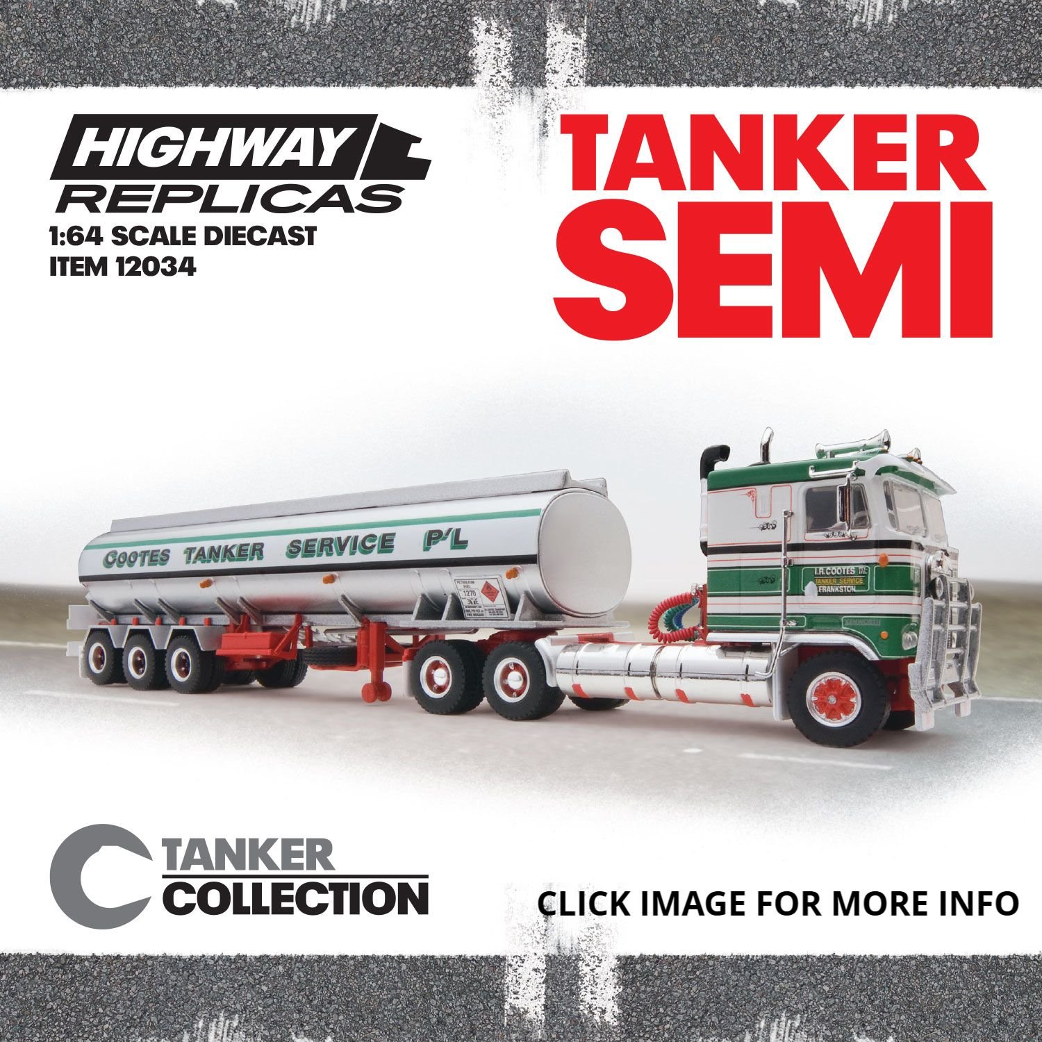 **PRE-ORDER** 1:64 SCALE TANKER SEMI COOTES TANKER SERVICE