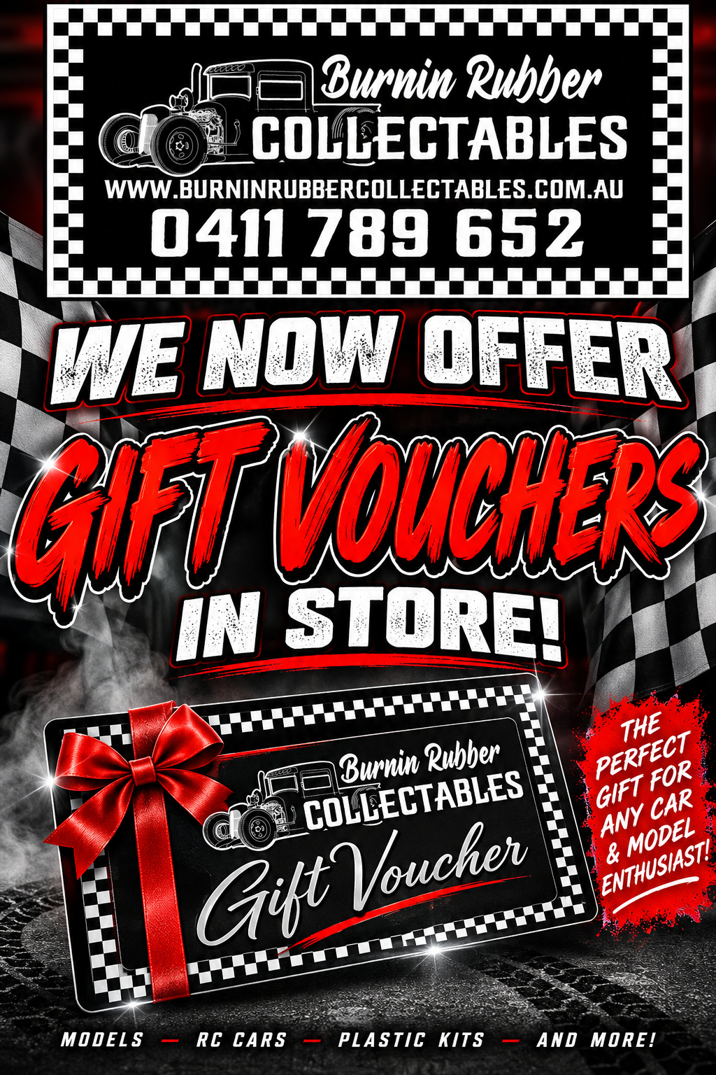 BURNIN RUBBER COLLECTABLES GIFT VOUCHERS