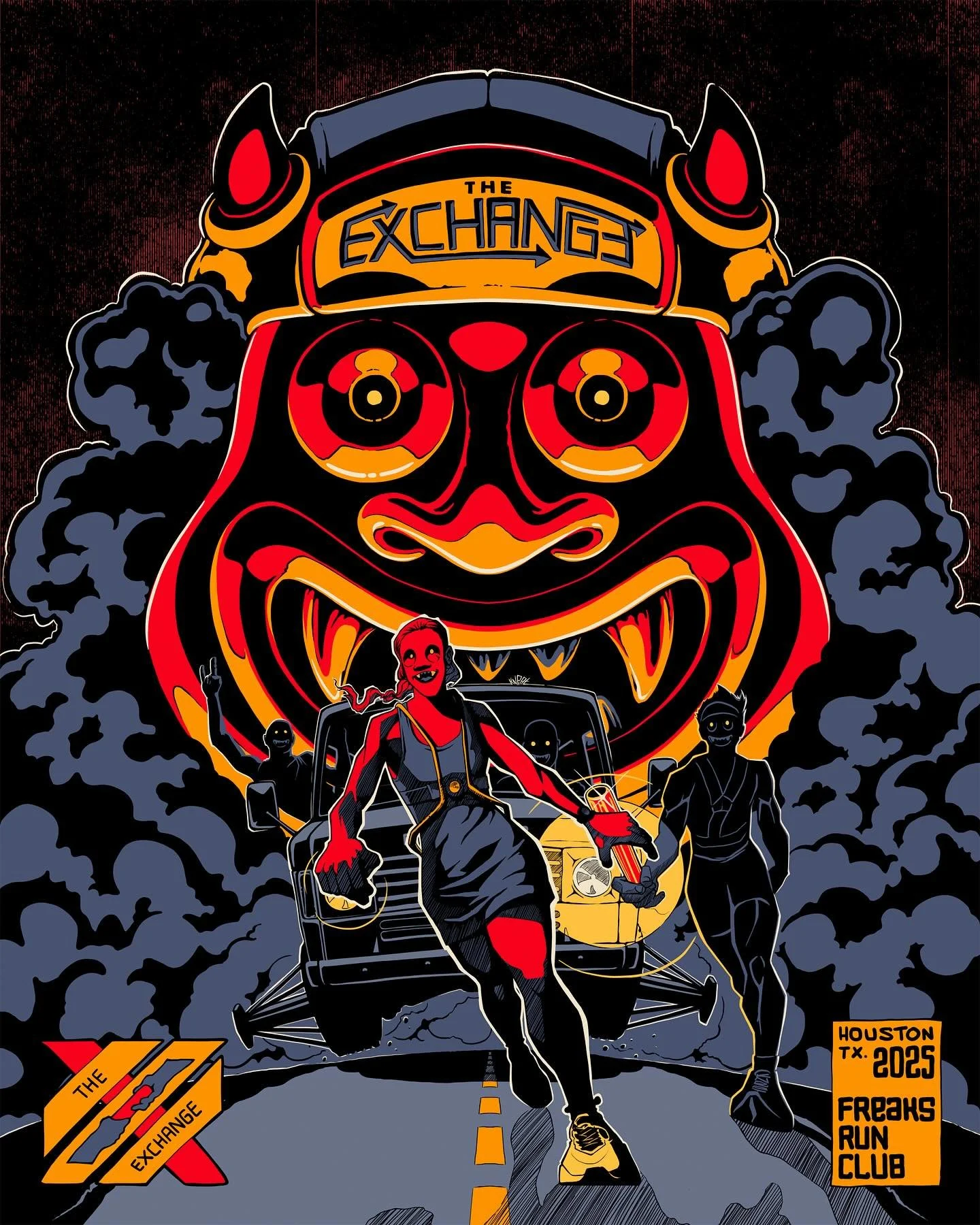 The Exchange 3.0, our third year, winds 120-miles through and around Houston, Texas, discovering new and hidden gems along the way. 106 runners across 14 teams look to relay overnight towards a finish at @hollerbeer, including our first ever team of 