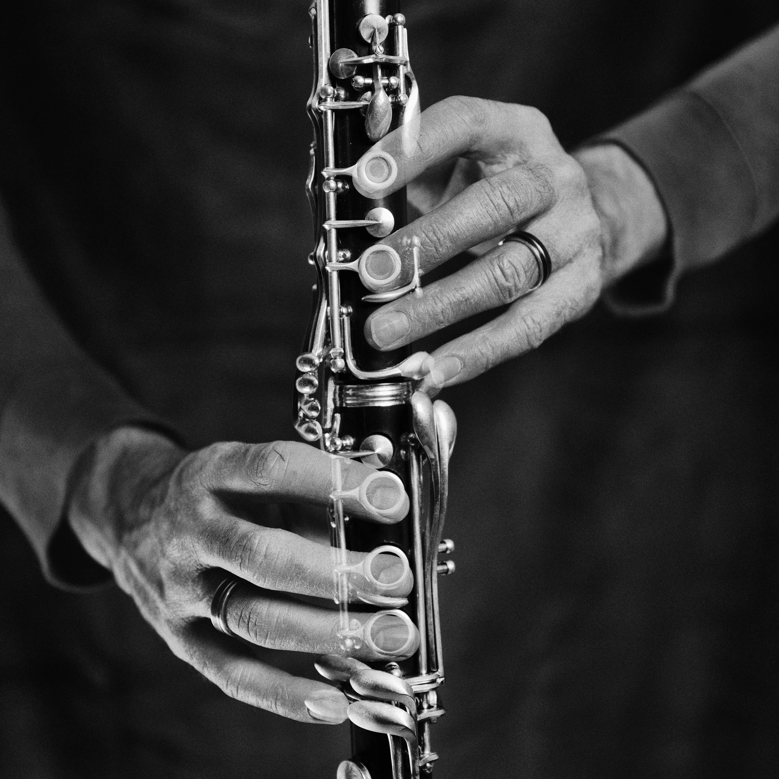 Clarinet and hands, 2023
