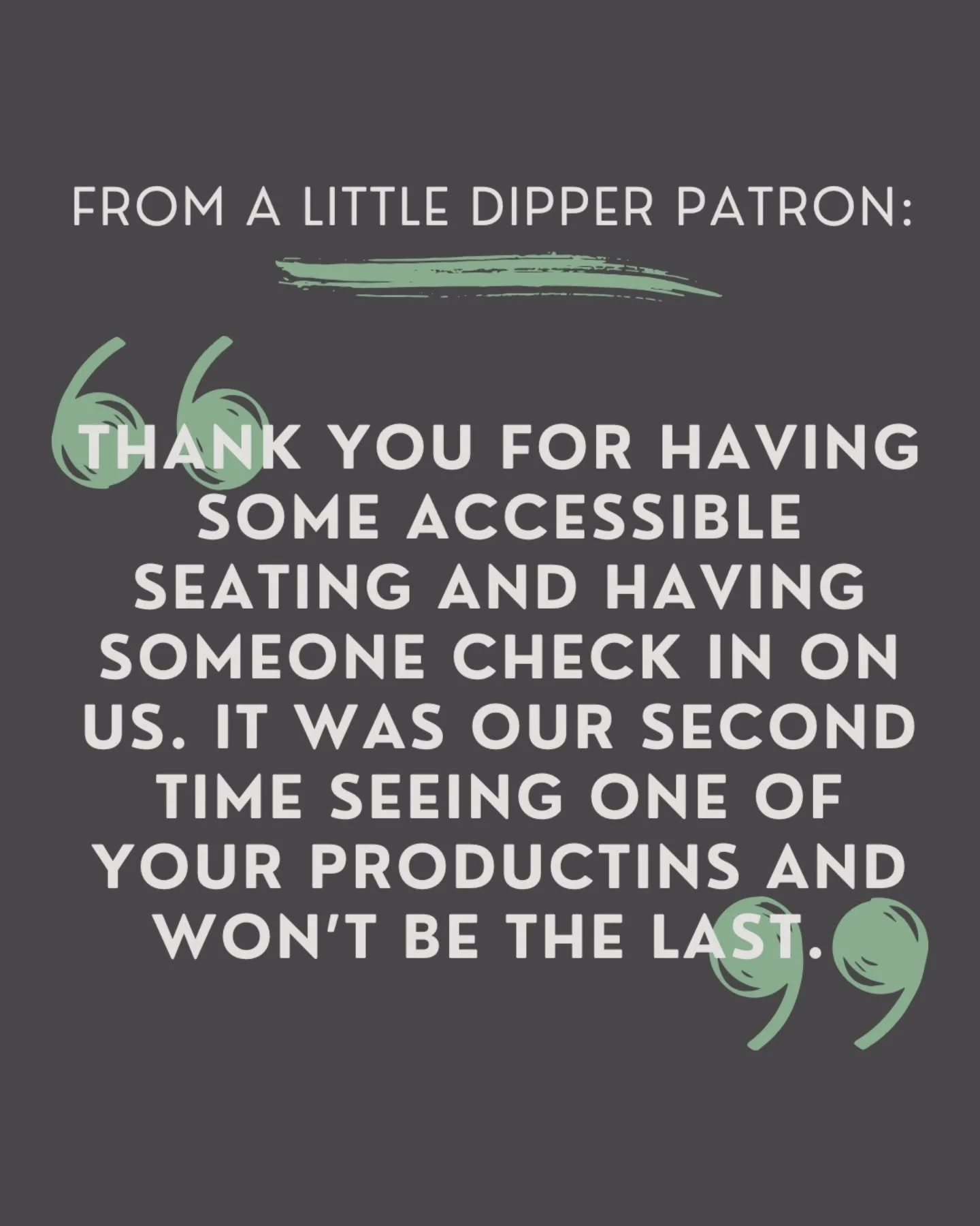 It's always been a priority for us at Little Dipper to create theatre that is accessible for all. For our production of Tempting Providence, we need a little bit of help making this show accessible for those with mobility needs. Help us cover the cos