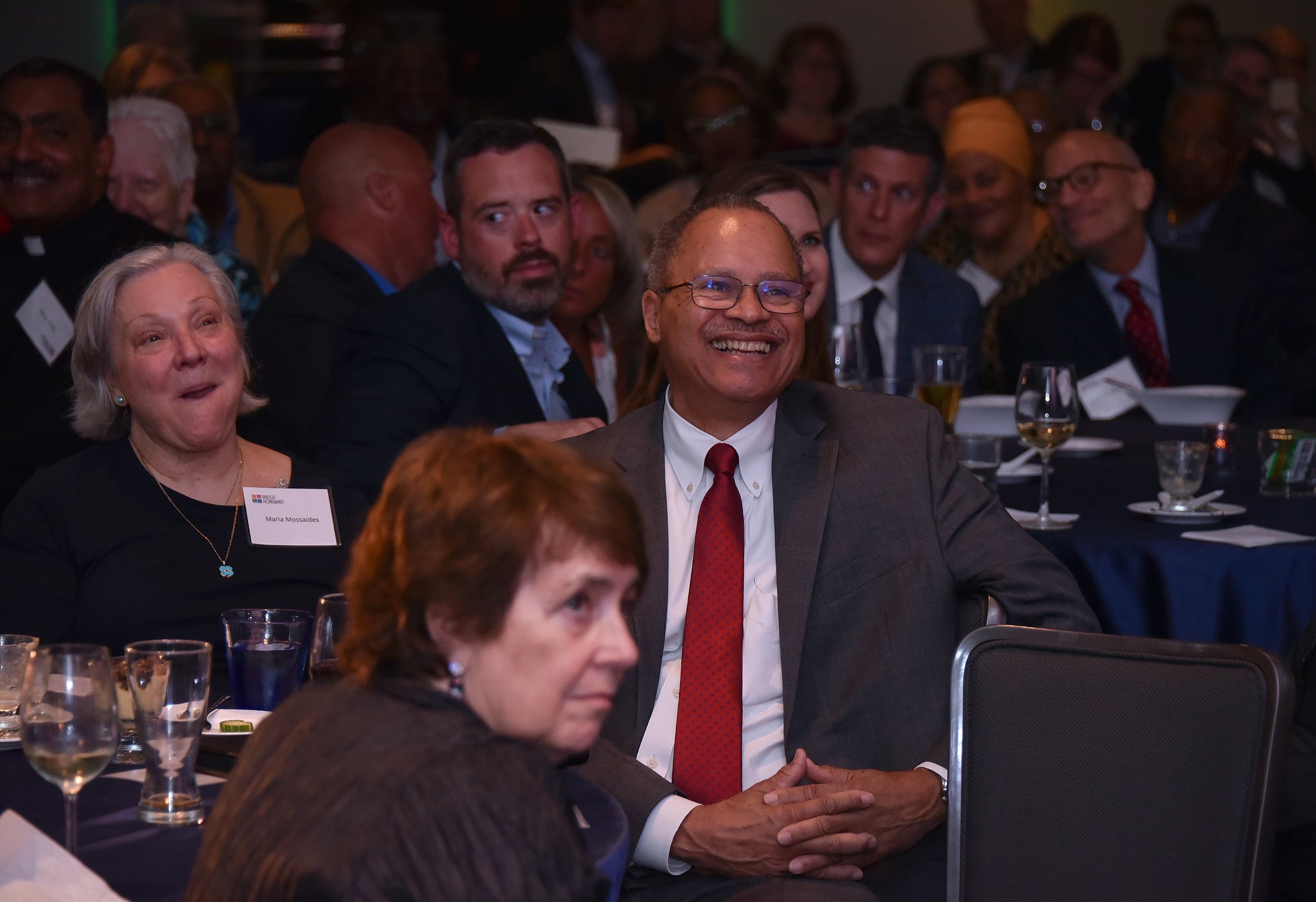 Bob Gittens smiling among the crowd at the Gala.