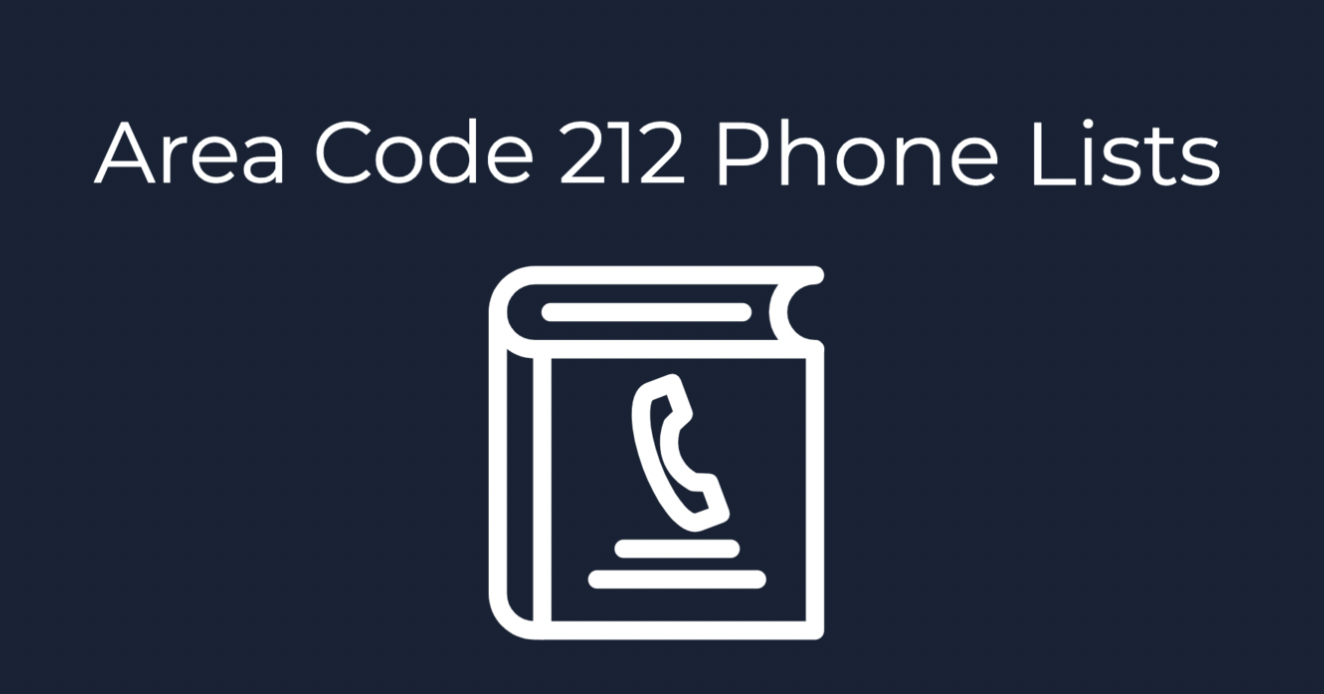 Area Code 212 Phone List