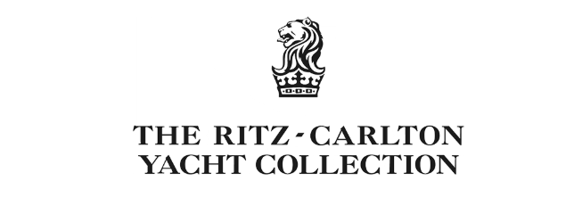 Logo for The Ritz-Carlton Yacht Collection featuring a lion crest.