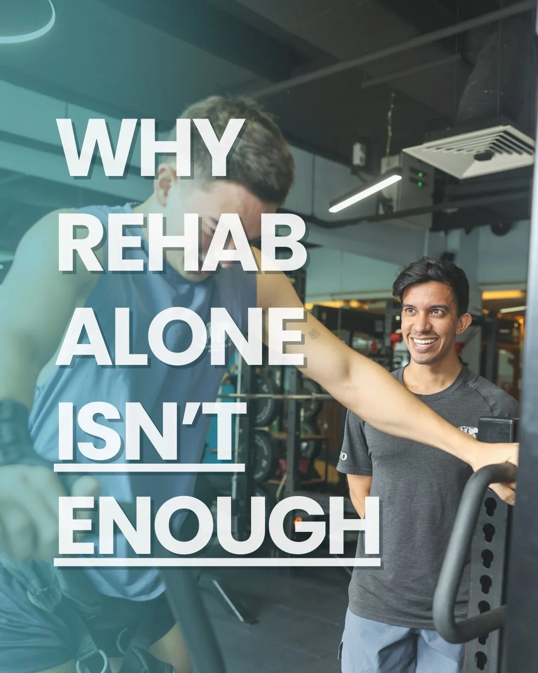 Think rehab is enough to get back in the game? Think again. ⚡️⁠
⁠
Fixing movement and easing pain is just the start. To truly return to sport, your body needs:⁠
💪🏽 Strength to handle the demands of your sport⁠
🔋 Endurance to last through every ses