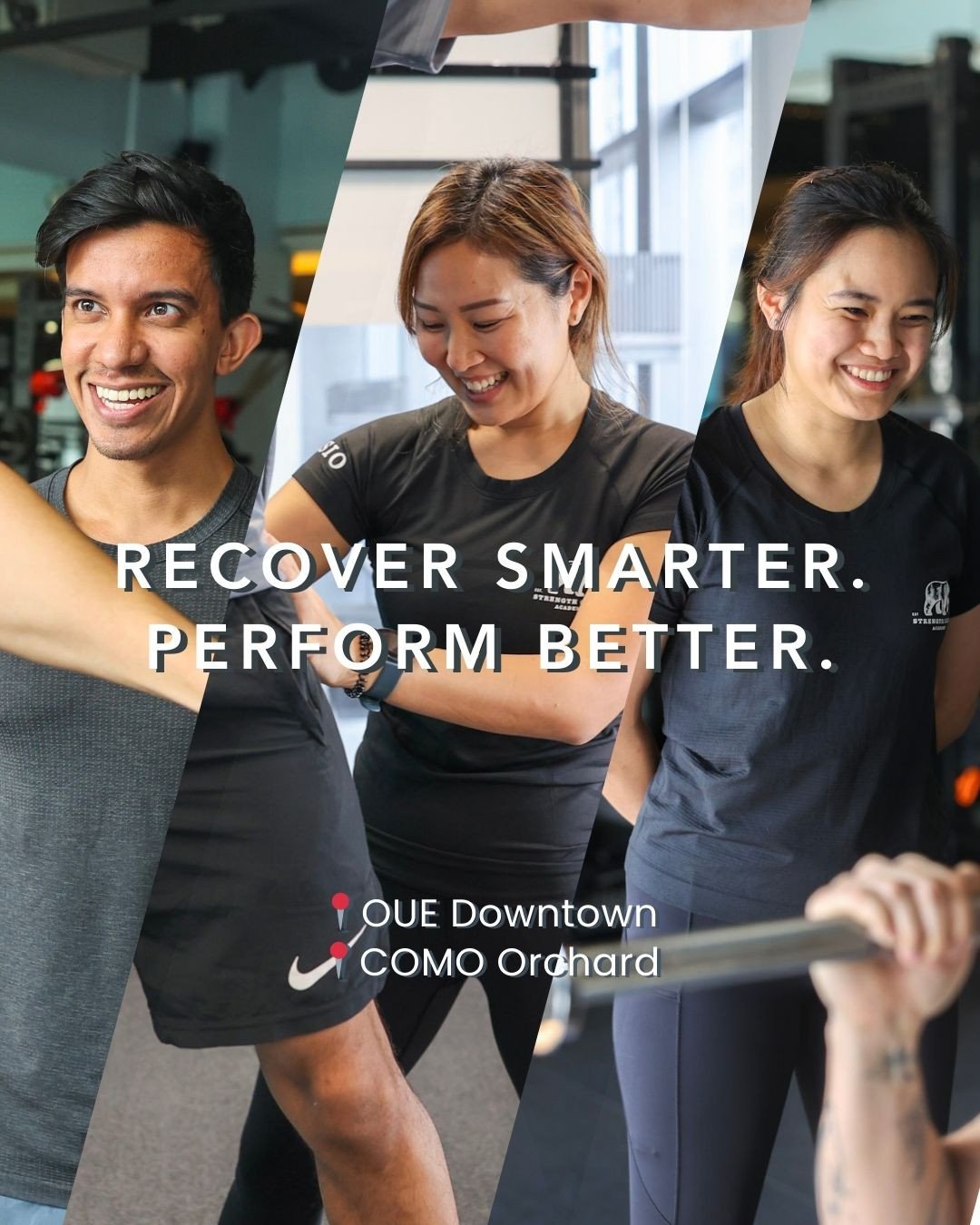 Physiotherapy at Strength Clinic Academy.⁠
⁠
Now available across 2 convenient locations in Singapore.⁠
⁠
📍 CBD⁠
OUE Downtown⁠
6A Shenton Way, #03-06, Singapore 068815⁠
⁠
📍 Orchard⁠
COMO Orchard⁠
30 Bideford Road, Level 4, Singapore 229922⁠
⁠
We he