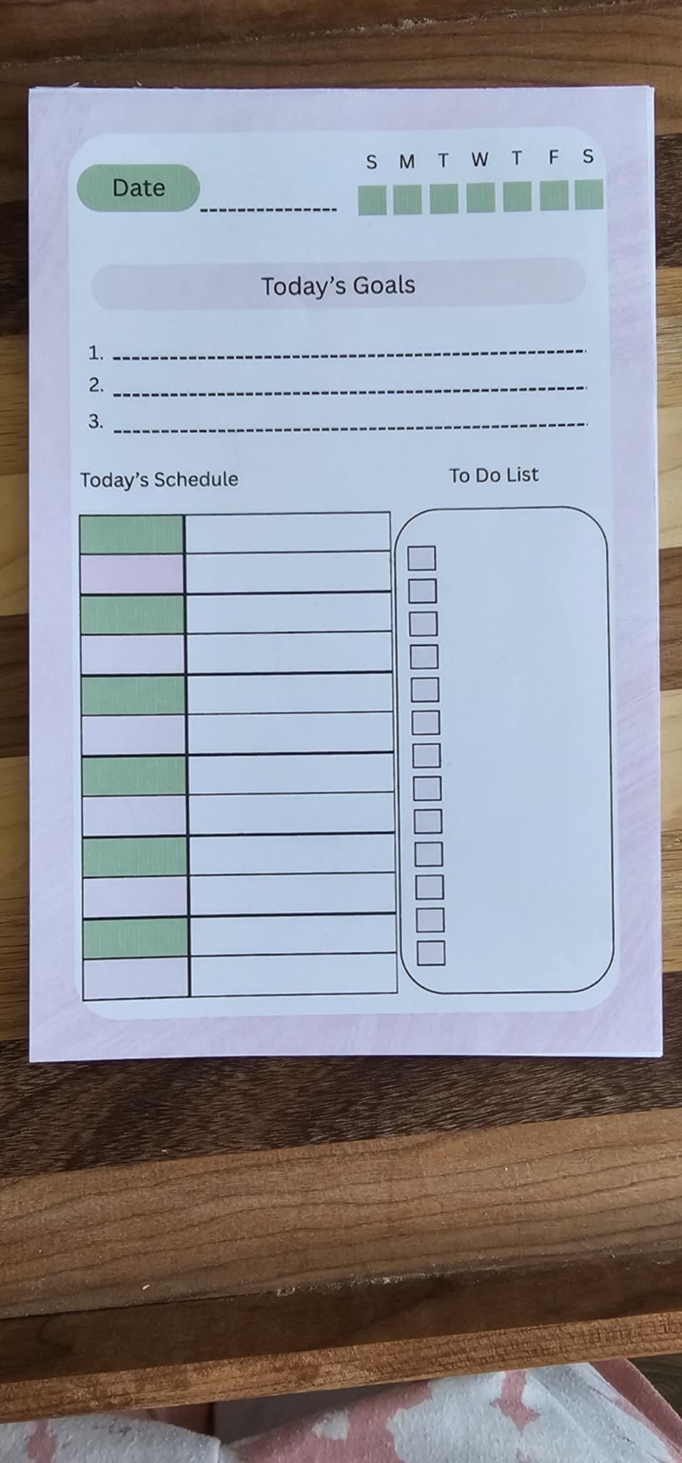 Daily Planner Pad